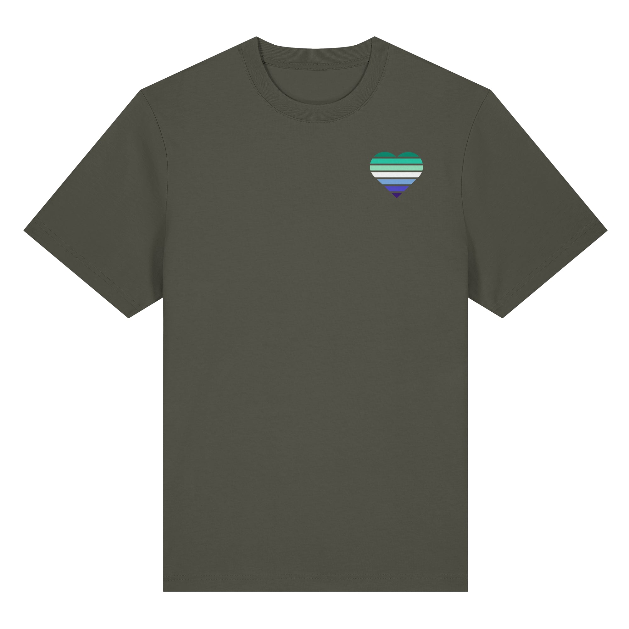 Organic Heavy Shirt - Gay Flag Herz Print