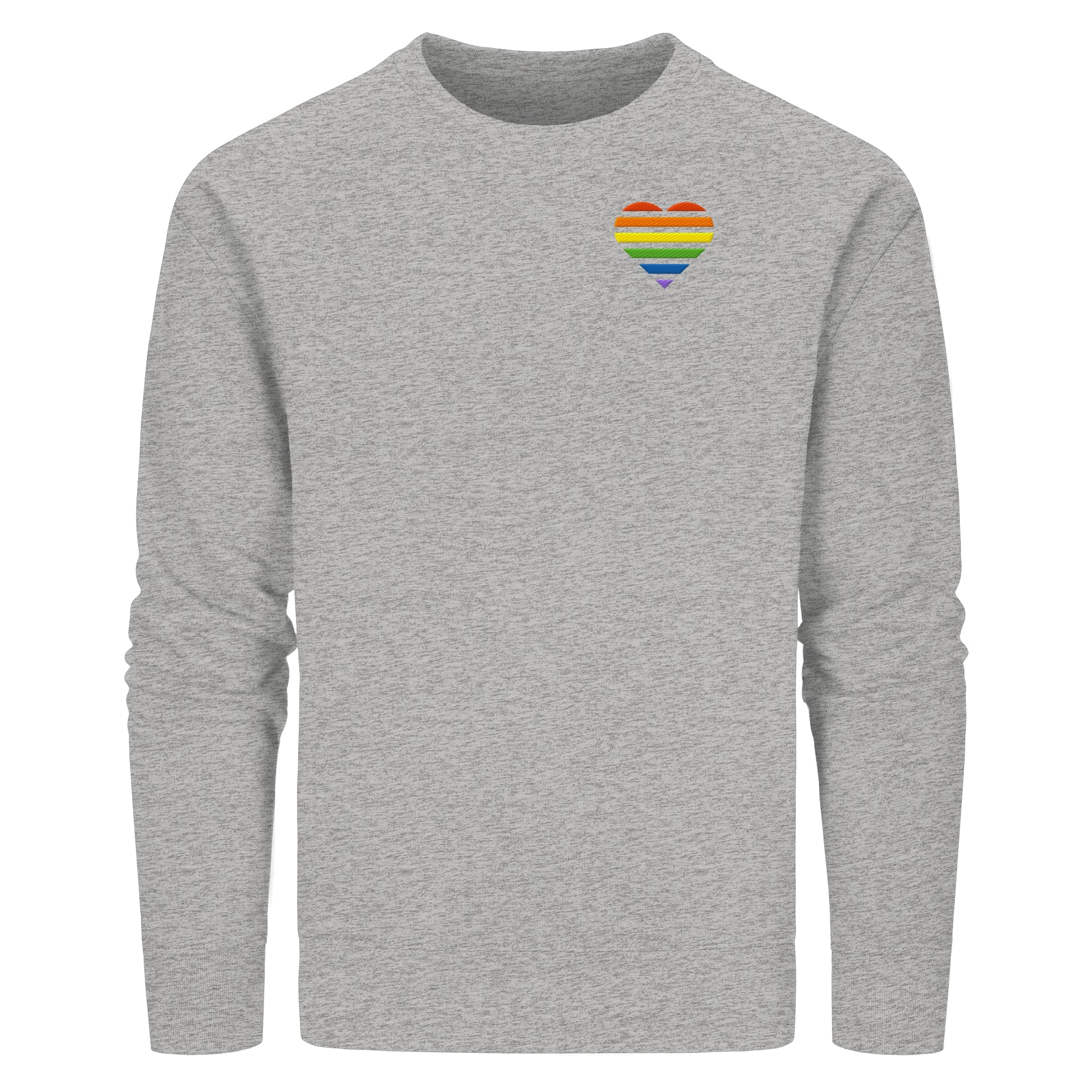 Organic Basic Sweatshirt - Pride Flag Herz Stick