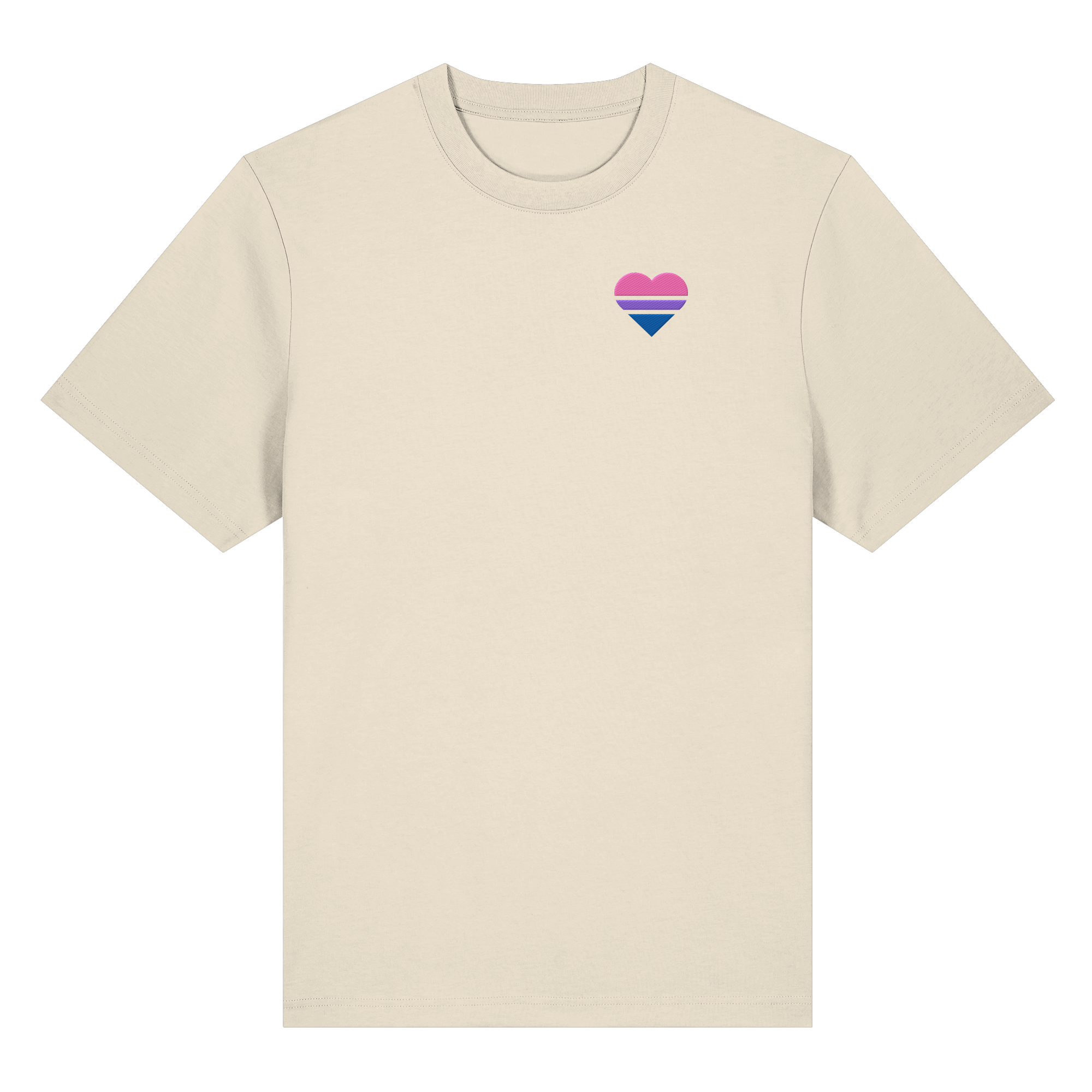 Organic Heavy Shirt - Bisexual Flag Herz Stick