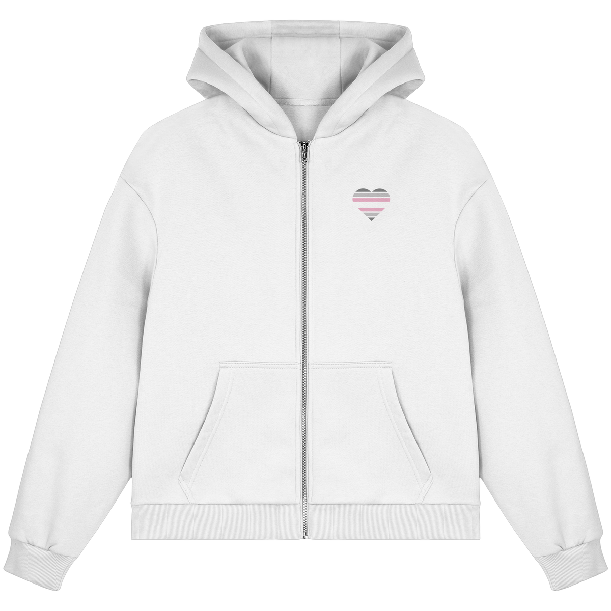 Fluffy Boxcut Zipper mit Herz - Demigirl