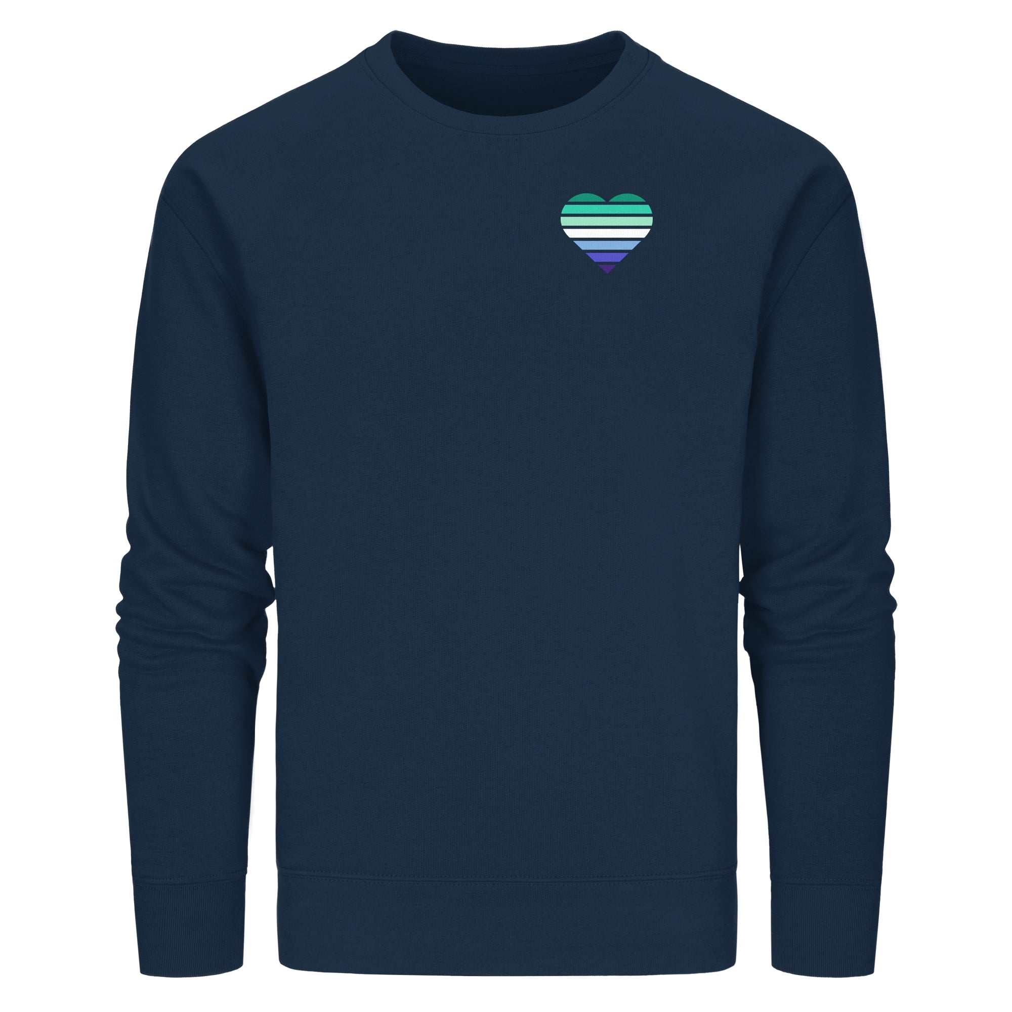 Organic Basic Sweatshirt - Gay Flag Herz Print