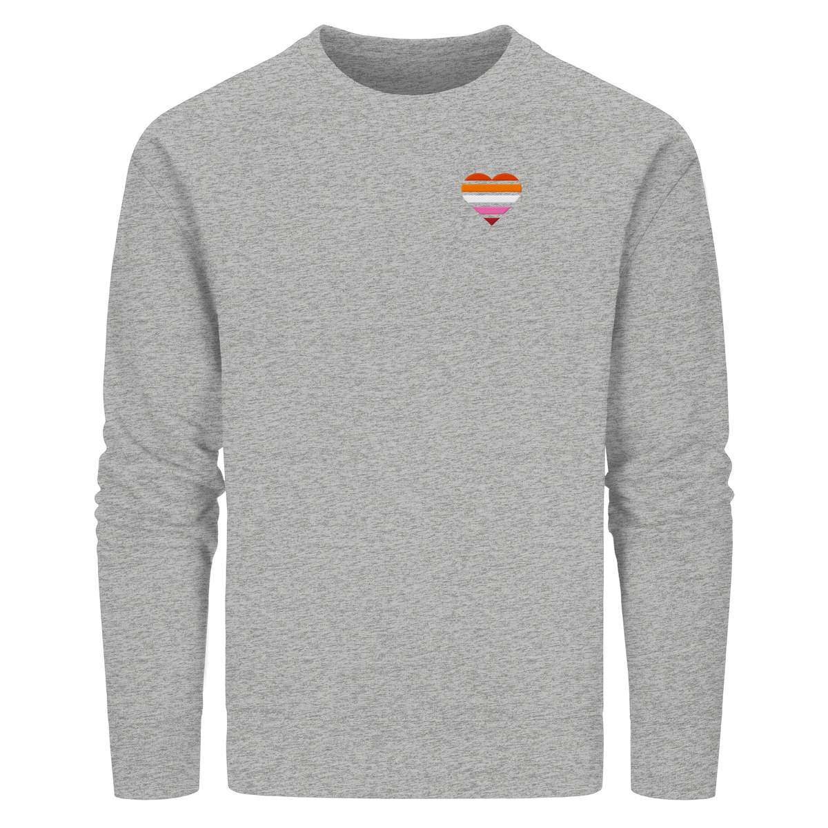 Organic Basic Sweatshirt mit Herz Stick - Lesbian