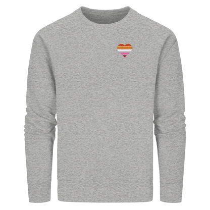 Organic Basic Sweatshirt mit Herz Stick - Lesbian