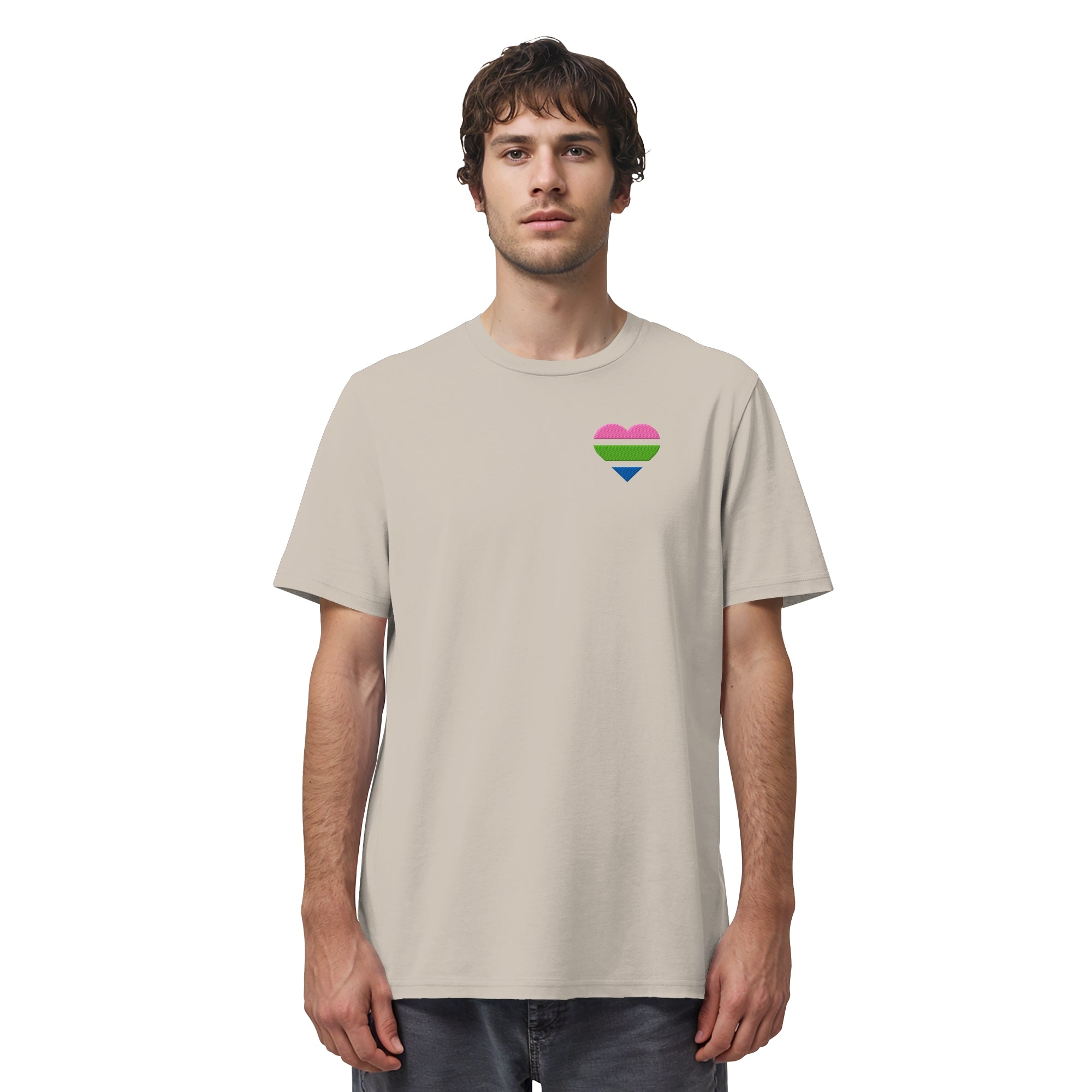 Organic Shirt - Polysexual Flag Herz Stick
