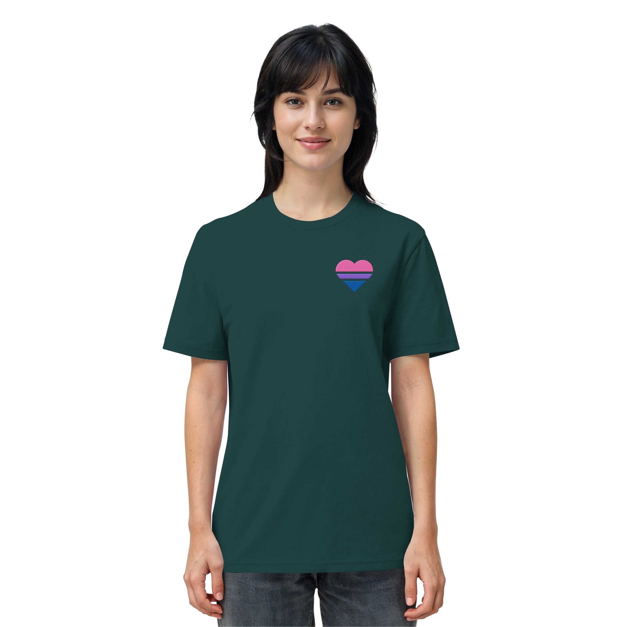 Organic Shirt - Bisexual Flag Herz Stick