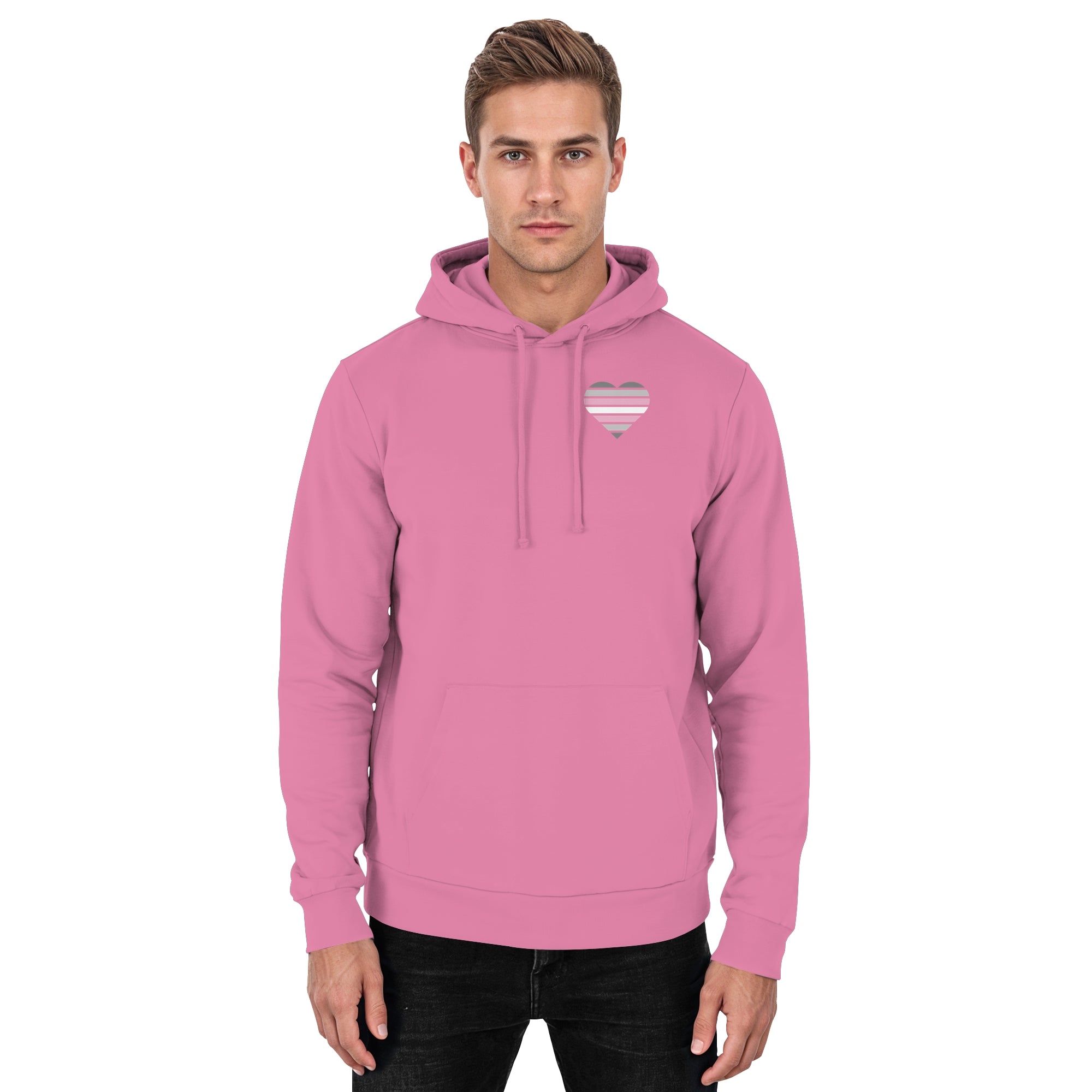 Basic Hoodie - Demigirl Flag Herz Print