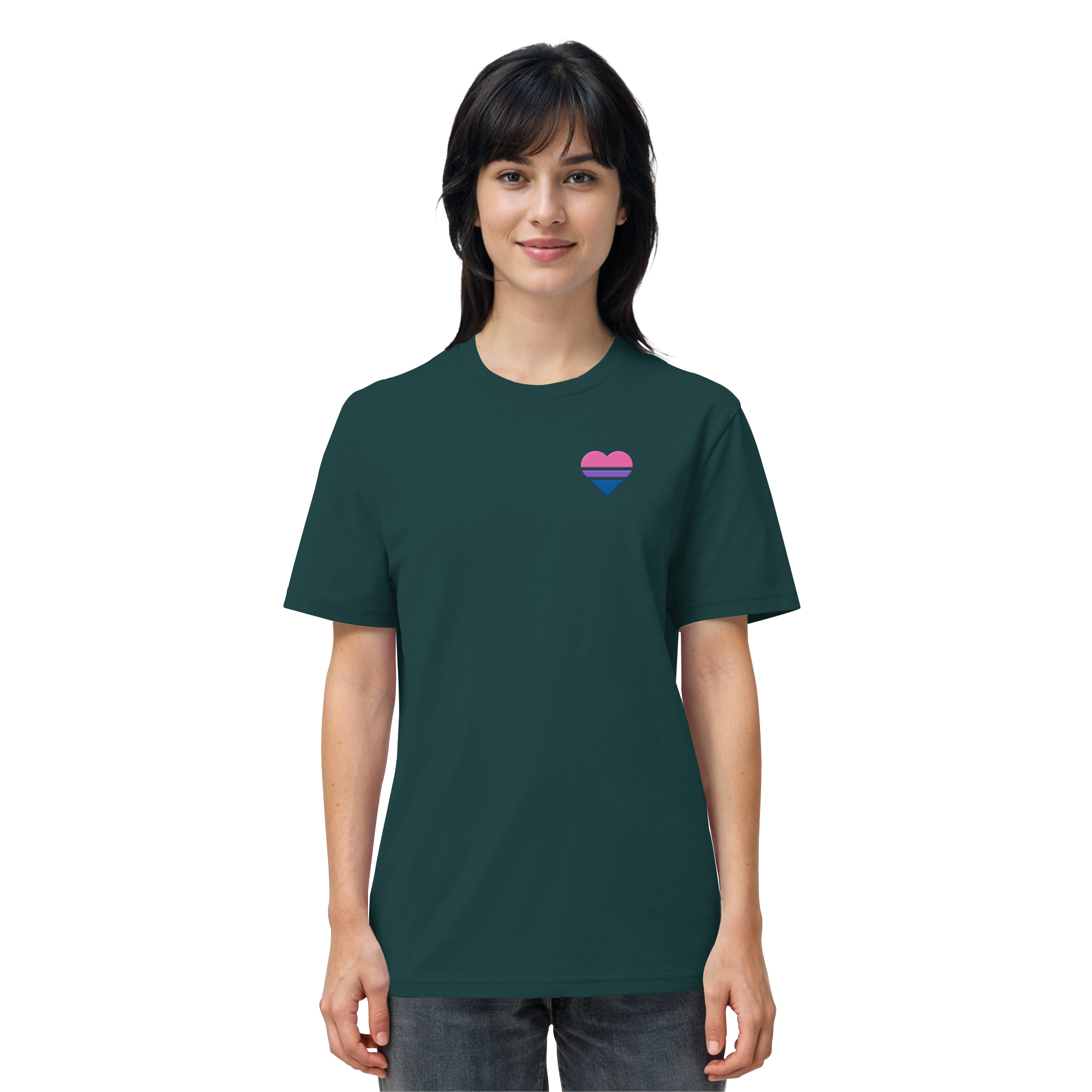 Organic Shirt - Bisexual Flag Herz Stick