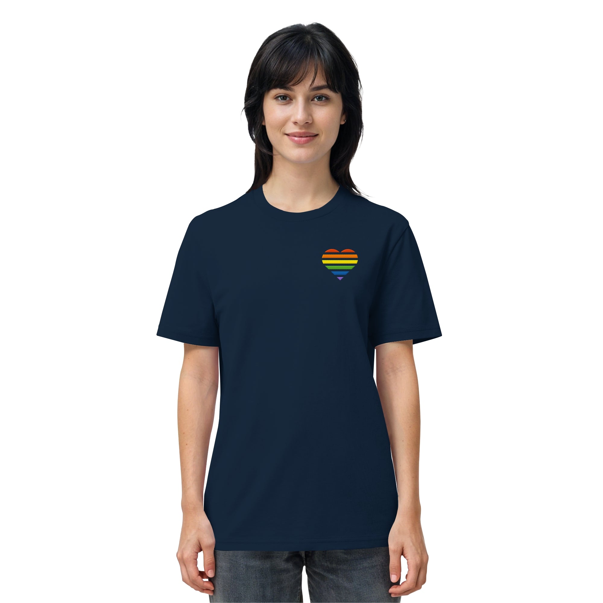 Organic Shirt - Pride Flag Herz Stick