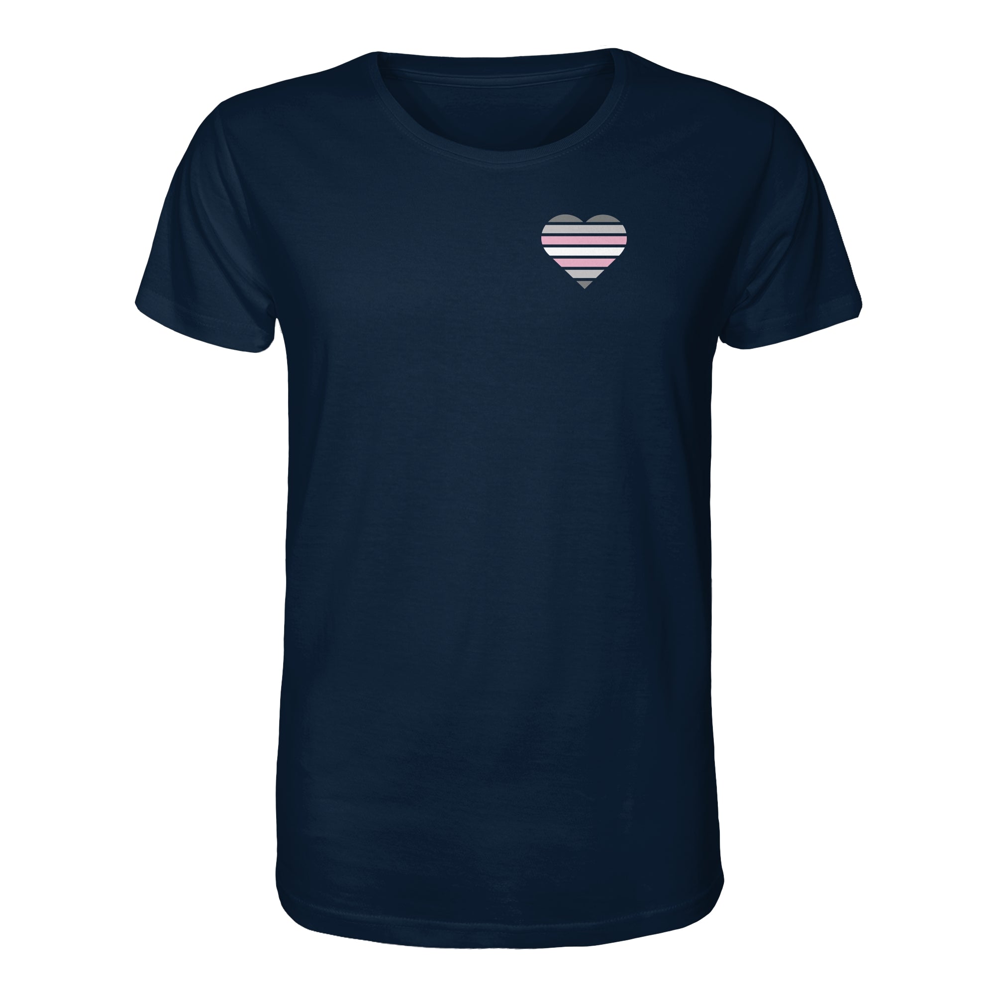 Organic Shirt - Demigirl Flag Herz Print