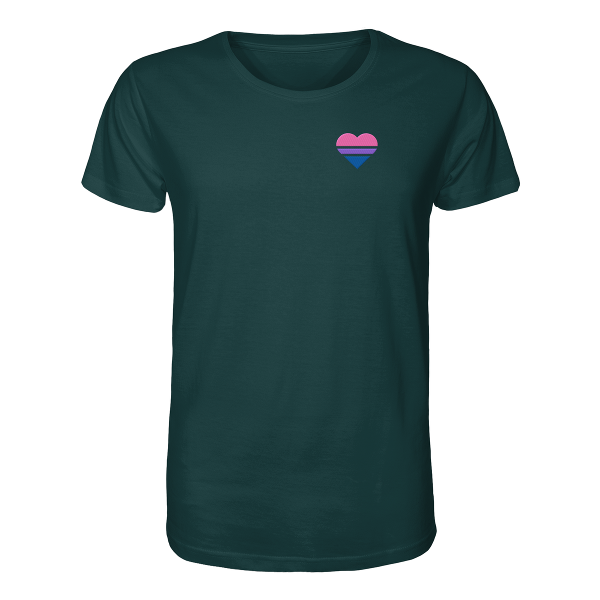 Organic Shirt mit Herz Stick - Bisexual
