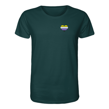 Organic Shirt mit Herz Stick - Nonbinary