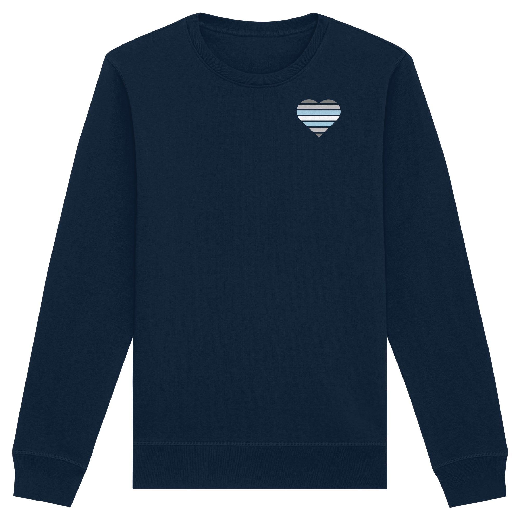 Organic Basic Sweatshirt - Demiboy Flag Herz Print