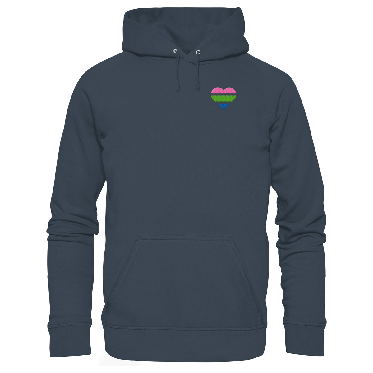 Organic Basic Hoodie mit Herz Stick - Polysexual