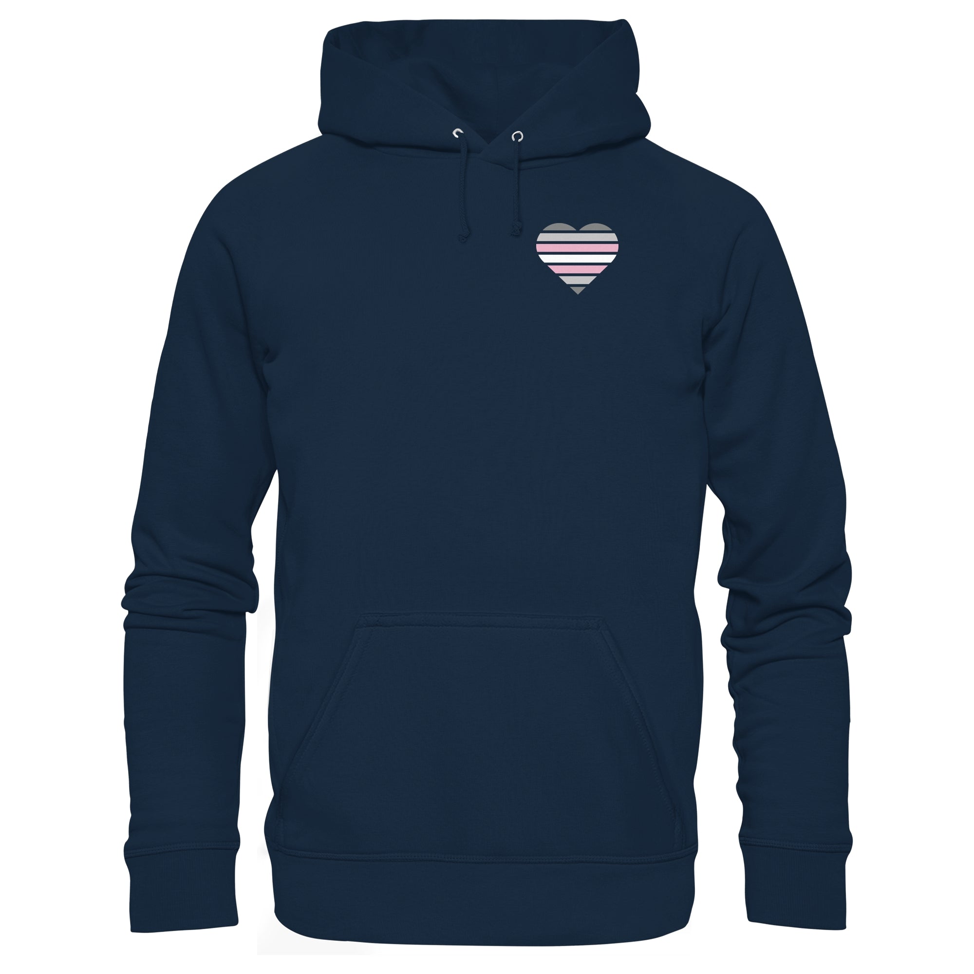 Organic Basic Hoodie - Demigirl Flag Herz Print