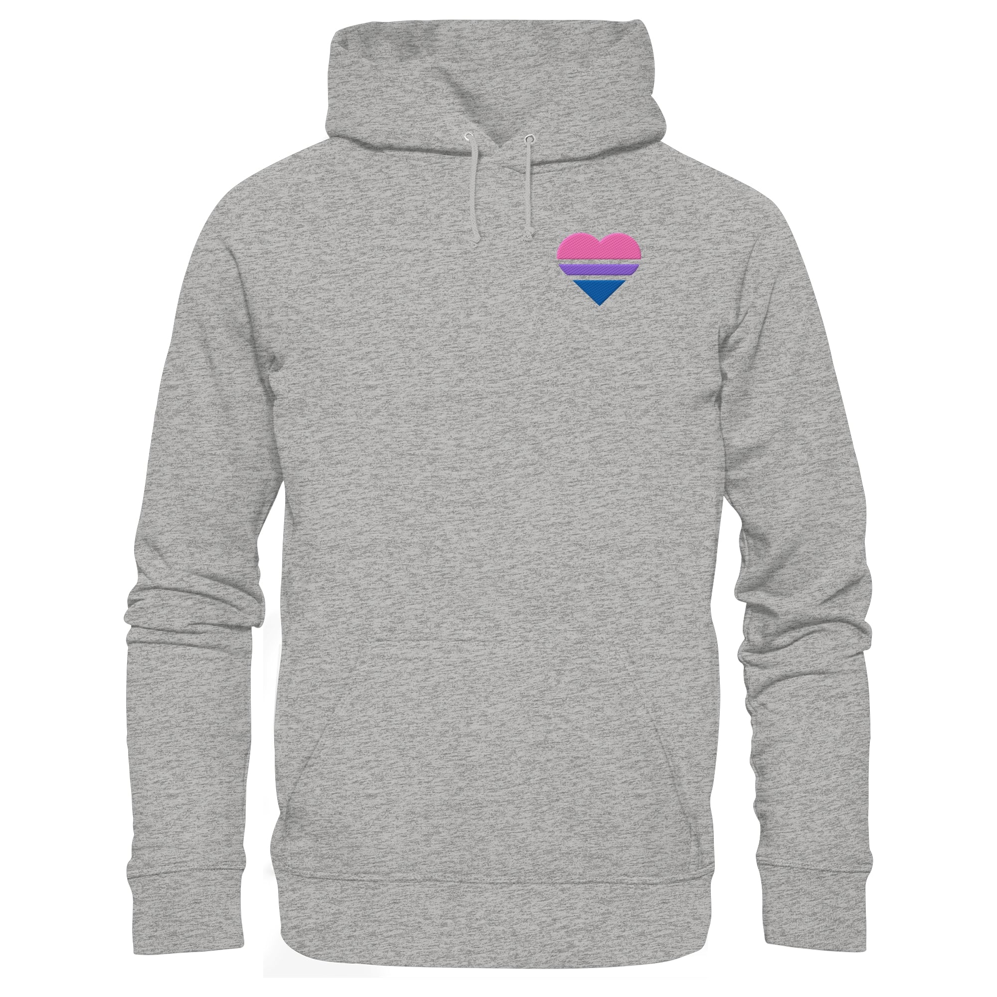 Organic Basic Hoodie - Bisexual Flag Herz Stick