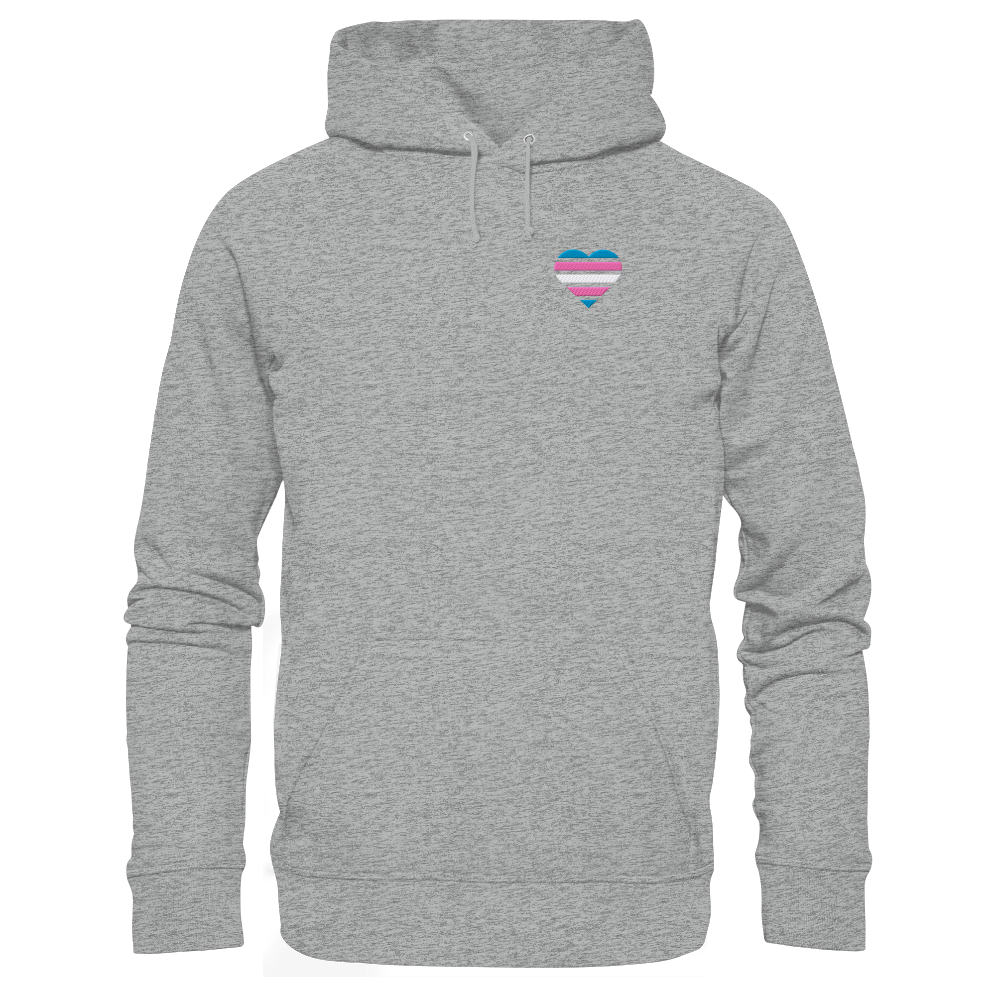 Basic Hoodie - Trans Flag Herz Stick
