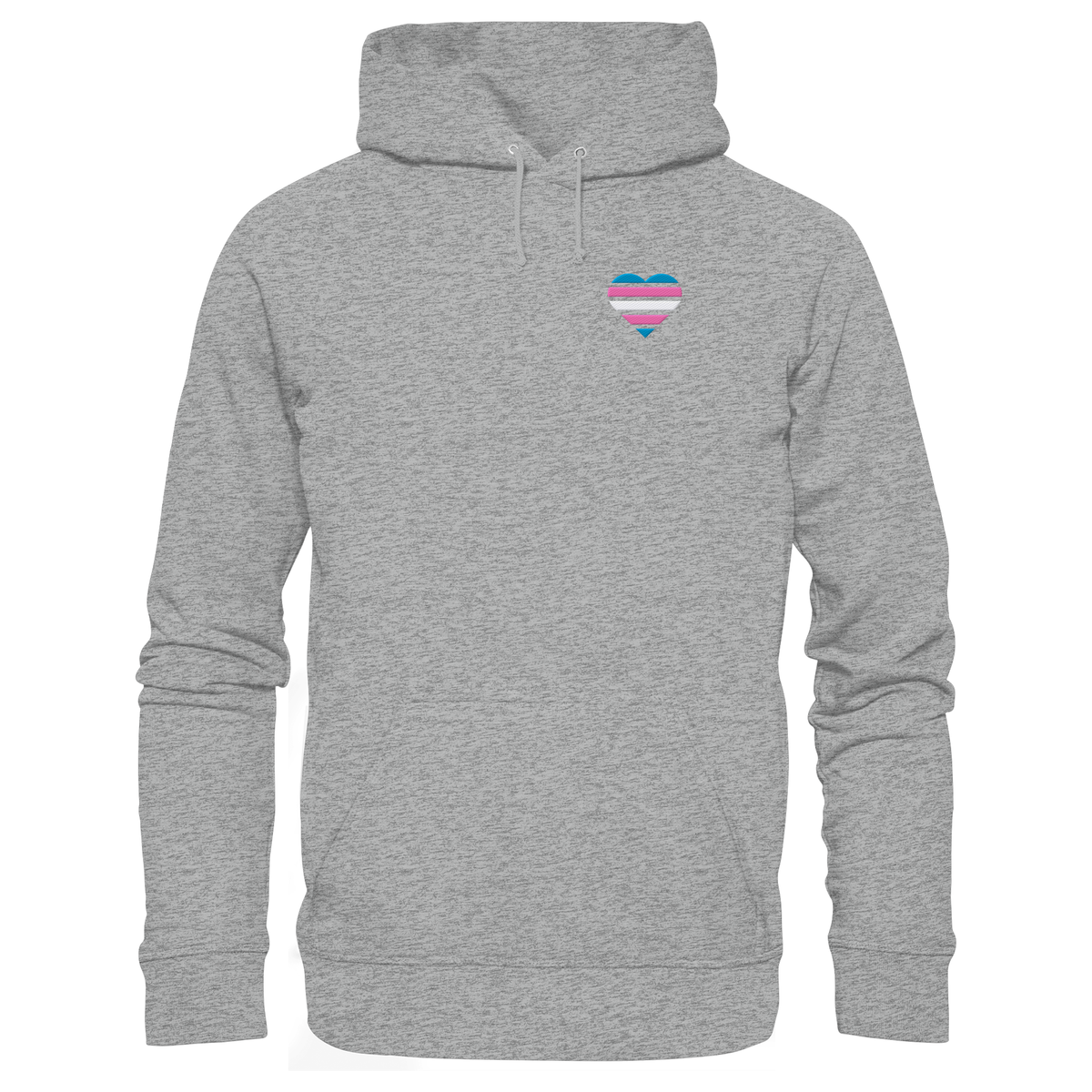 Basic Hoodie mit Herz Stick - Trans