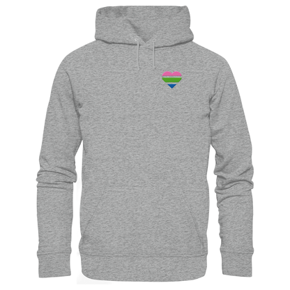 Basic Hoodie mit Herz Stick - Polysexual