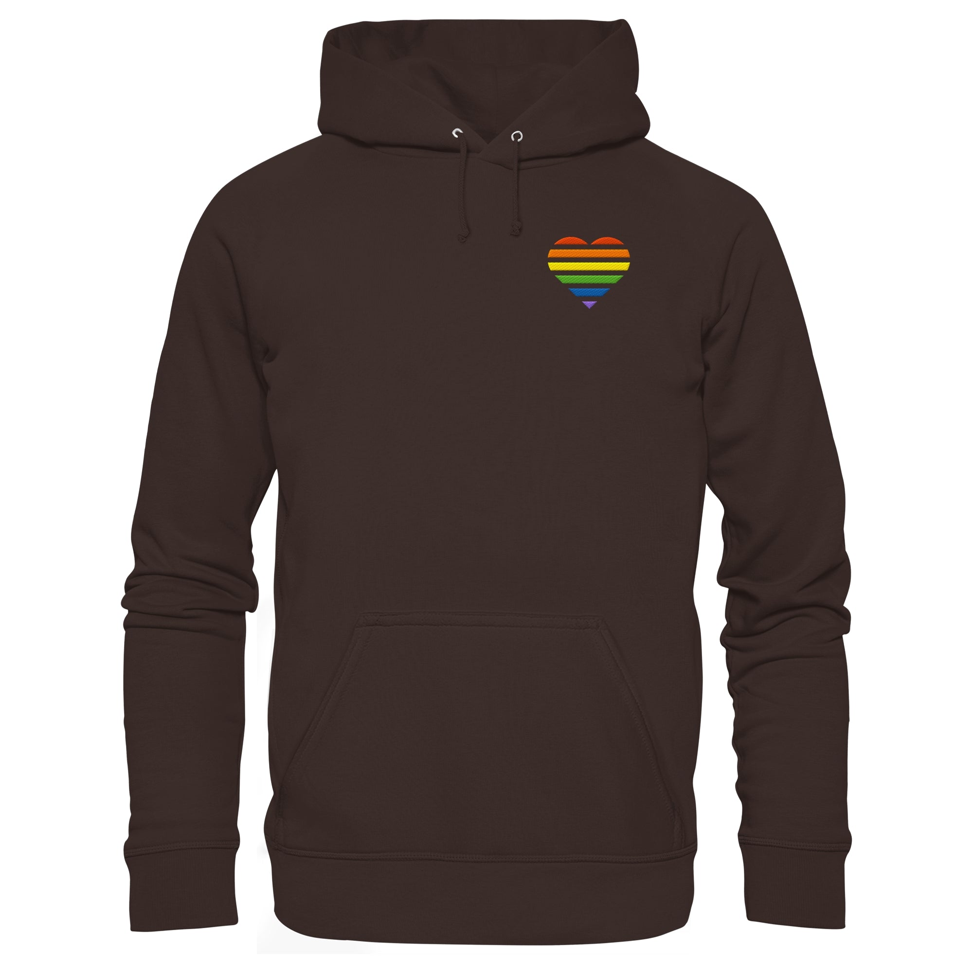 Basic Hoodie - Pride Flag Herz Stick
