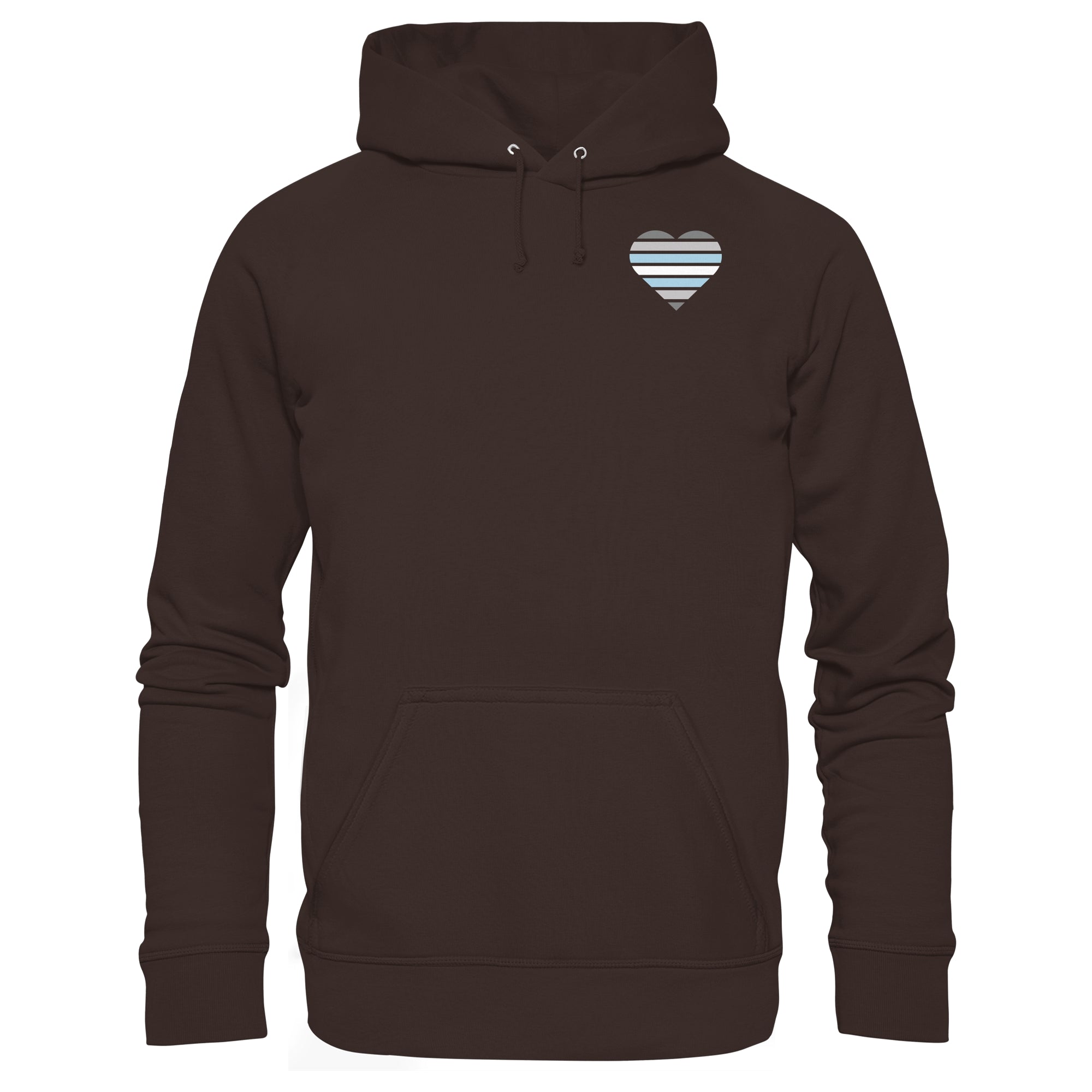 Basic Hoodie - Demiboy Flag Herz Print