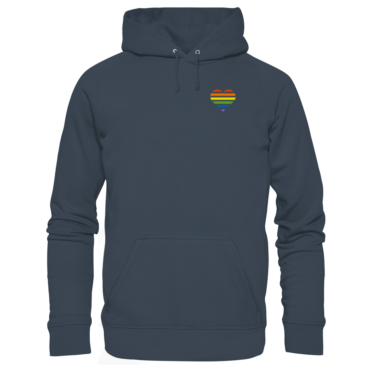 Organic Basic Hoodie mit Herz Stick - Pride