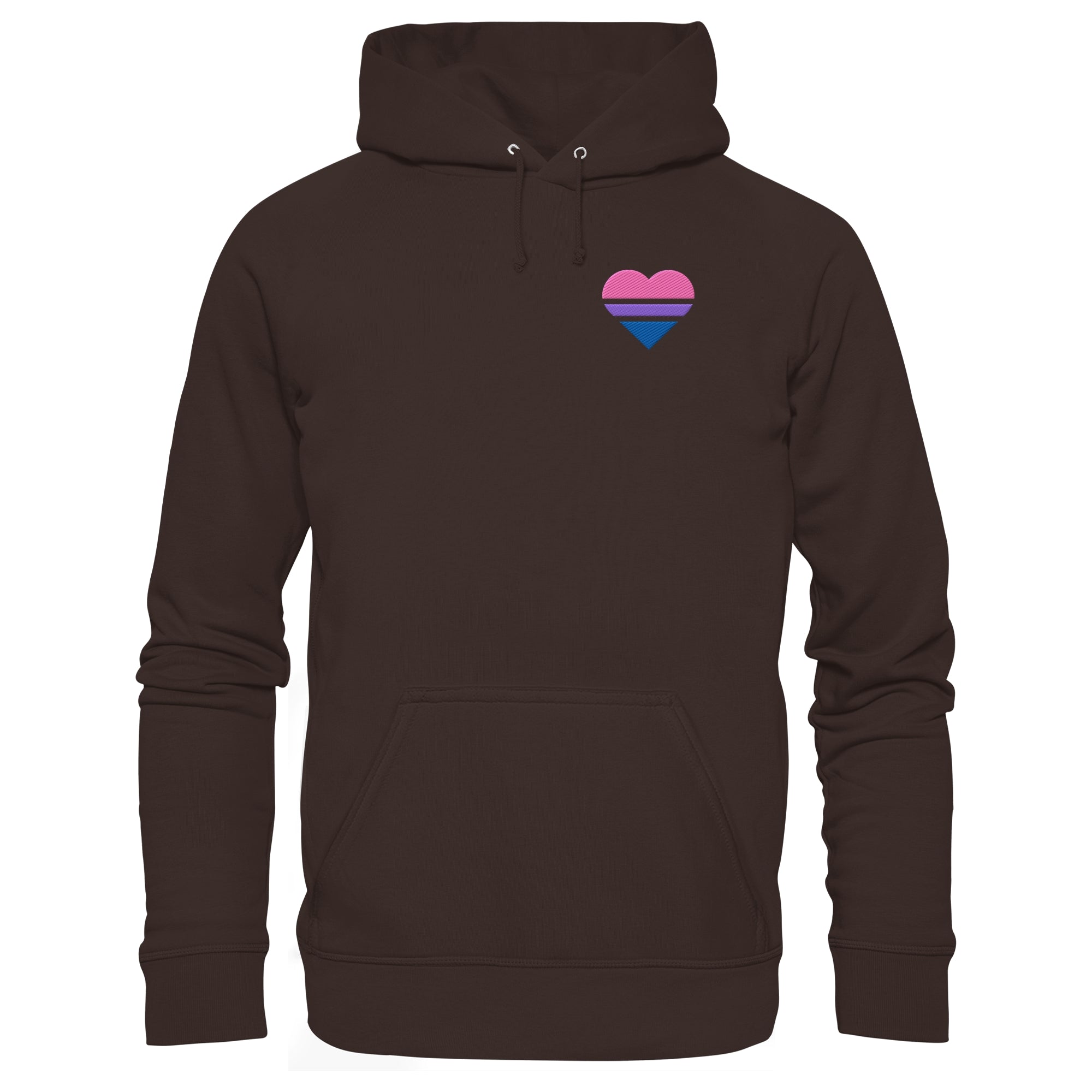 Basic Hoodie - Bisexual Flag Herz Stick