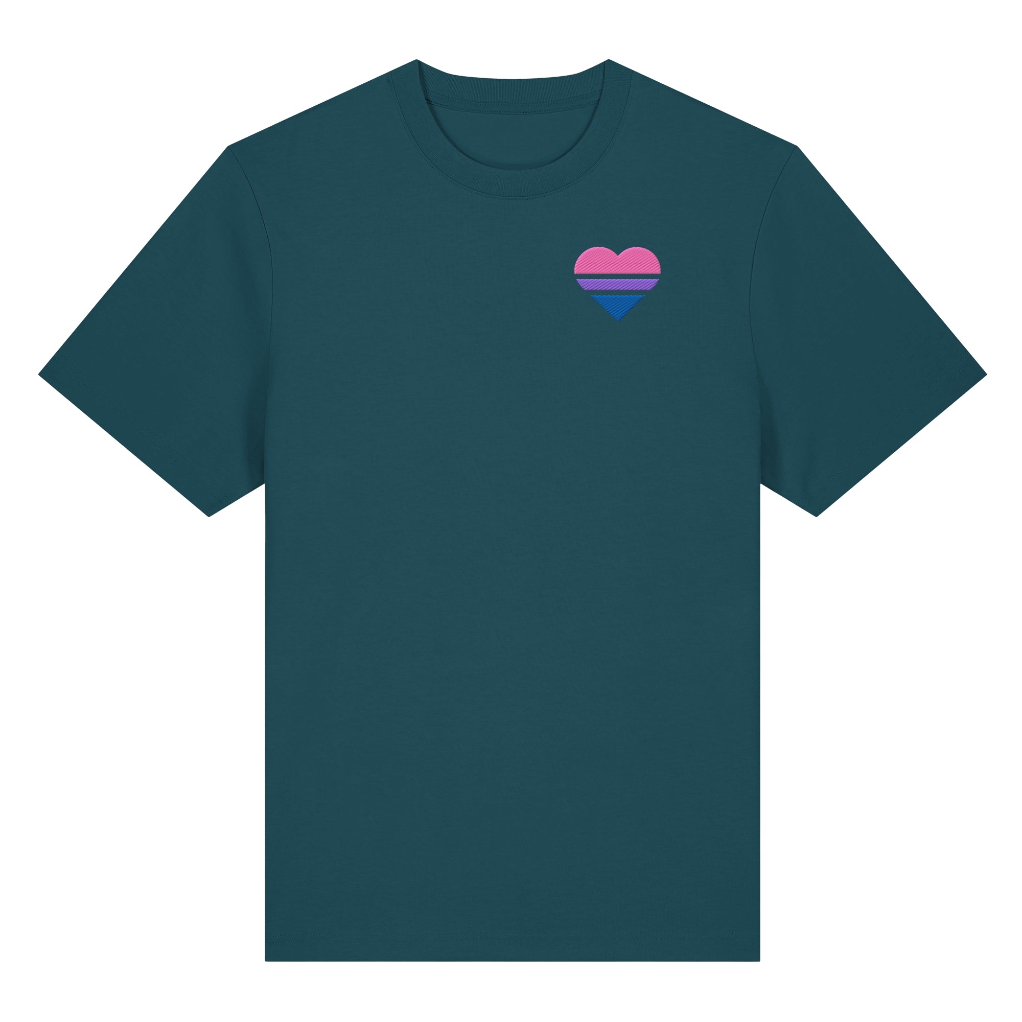 Organic Heavy Shirt - Bisexual Flag Herz Stick