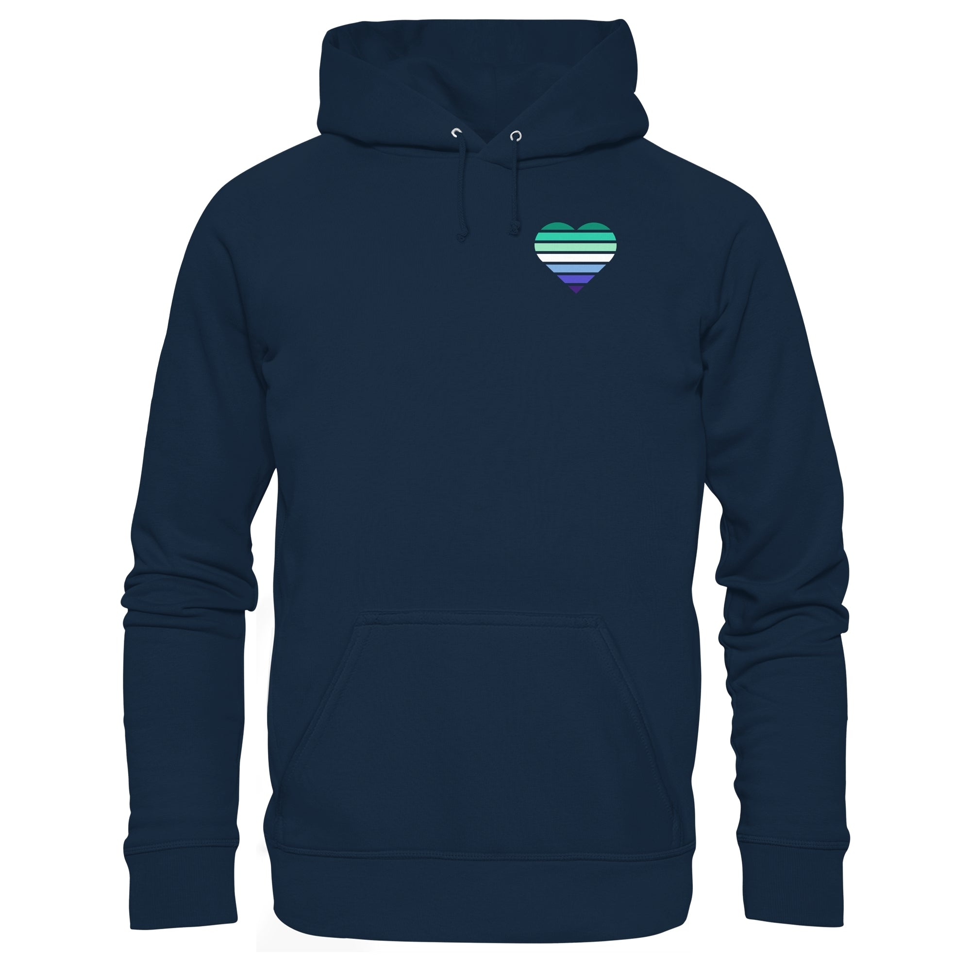 Organic Basic Hoodie - Gay Flag Herz Print