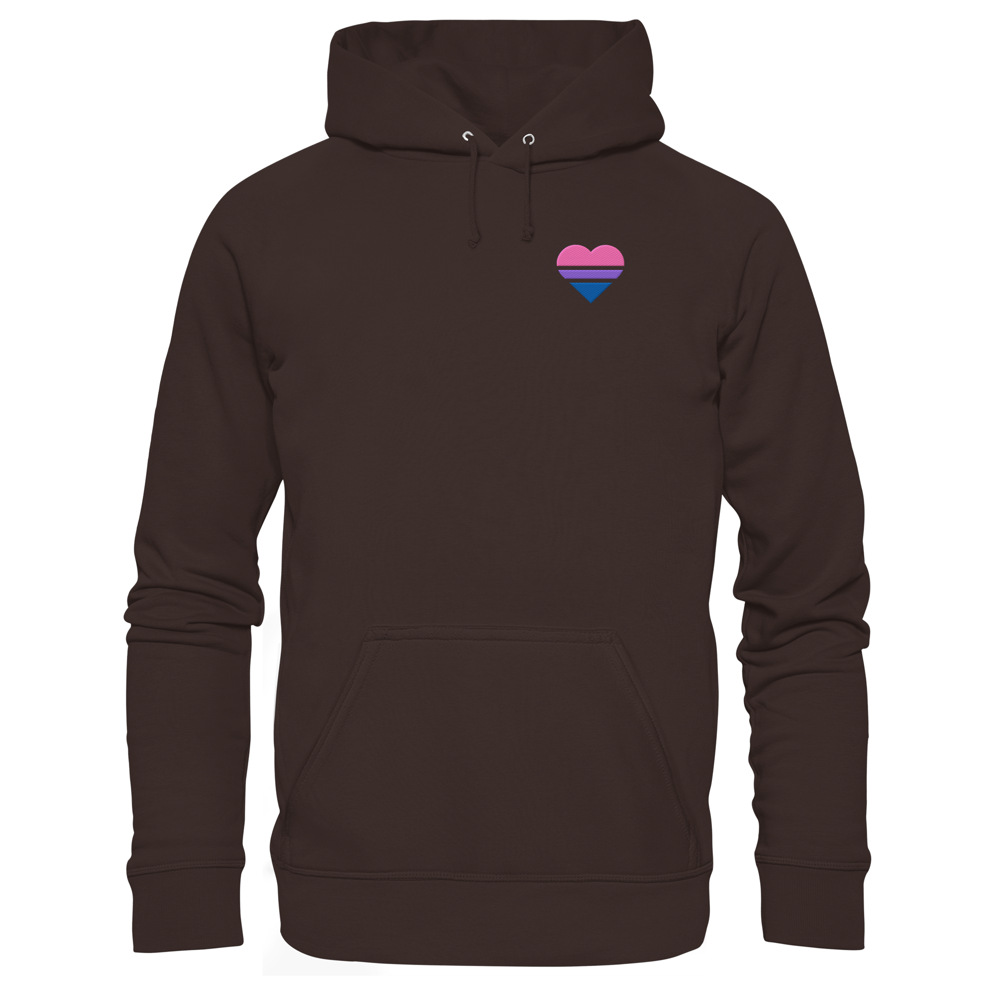 Basic Hoodie - Bisexual Flag Herz Stick