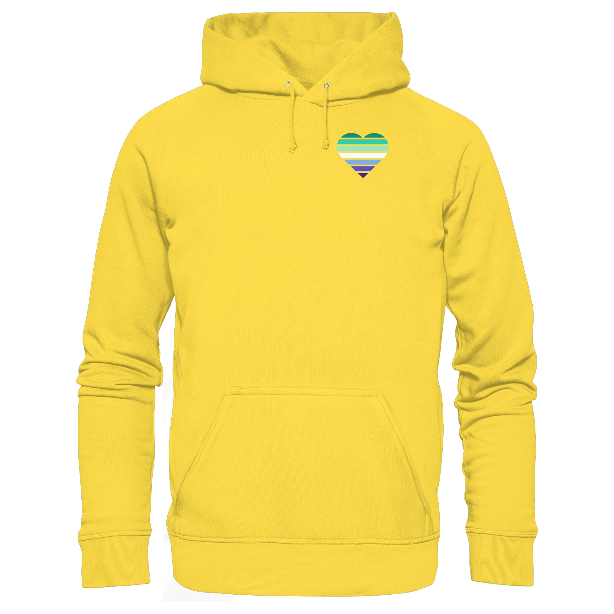 Basic Hoodie - Gay Flag Herz Print