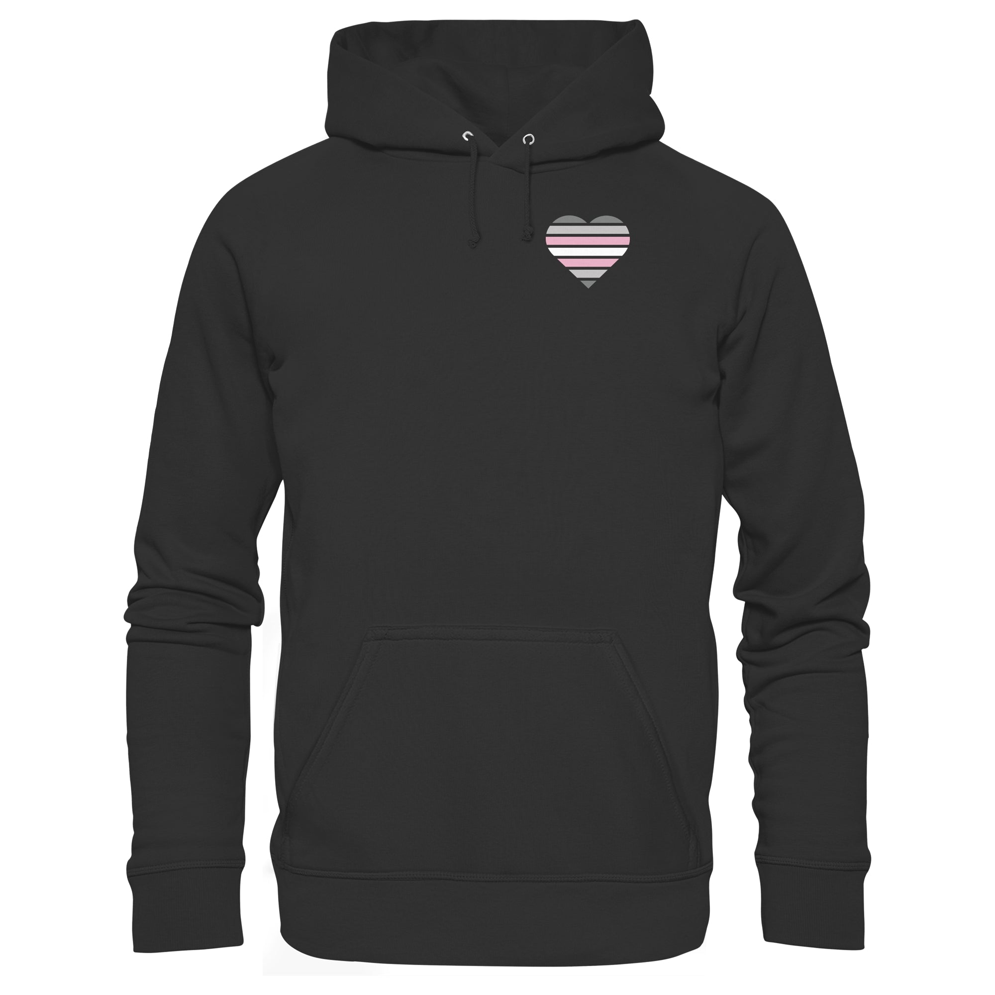 Basic Hoodie - Demigirl Flag Herz Print