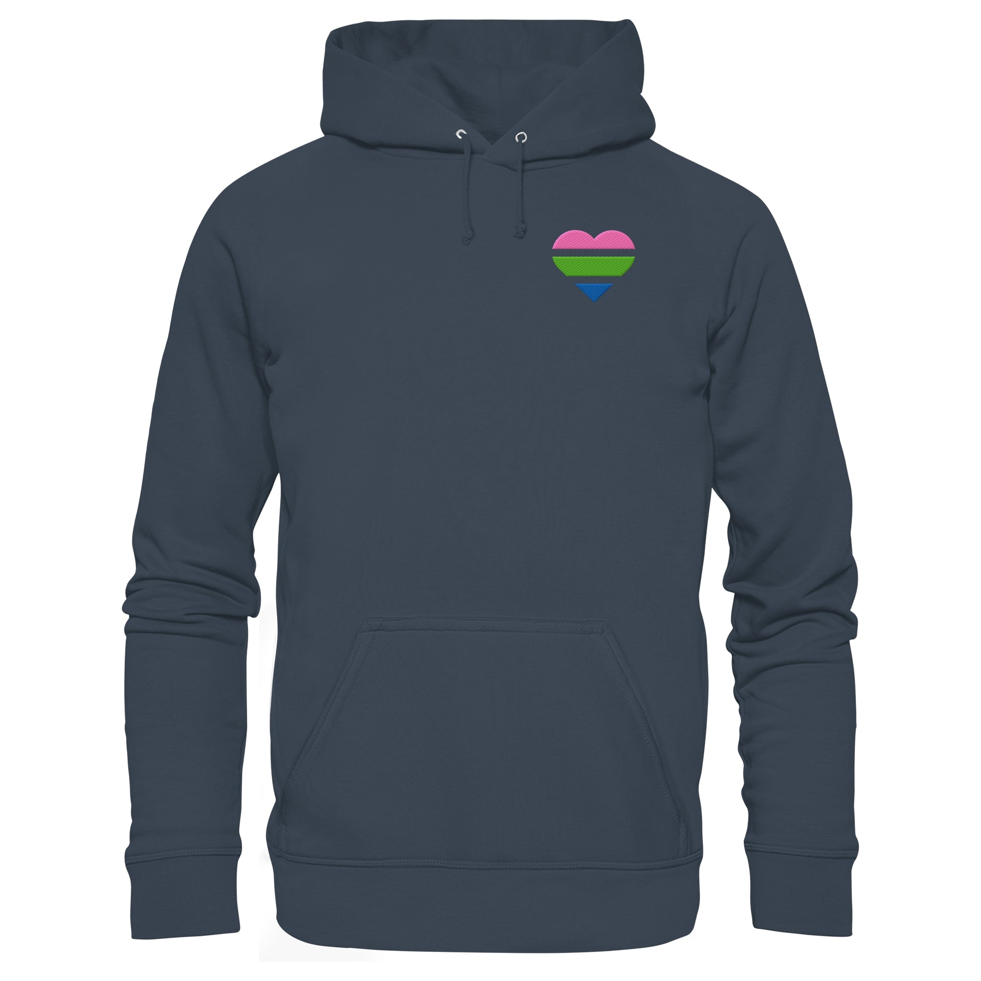 Organic Basic Hoodie - Polysexual Flag Herz Stick