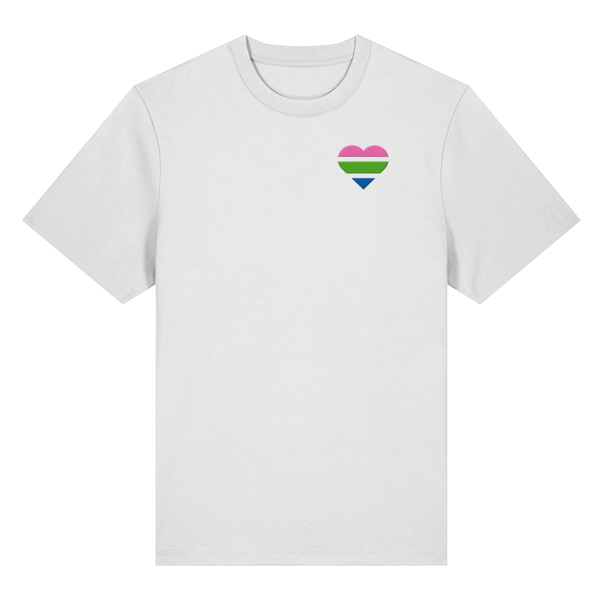 Organic Heavy Shirt - Polysexual Flag Herz Stick