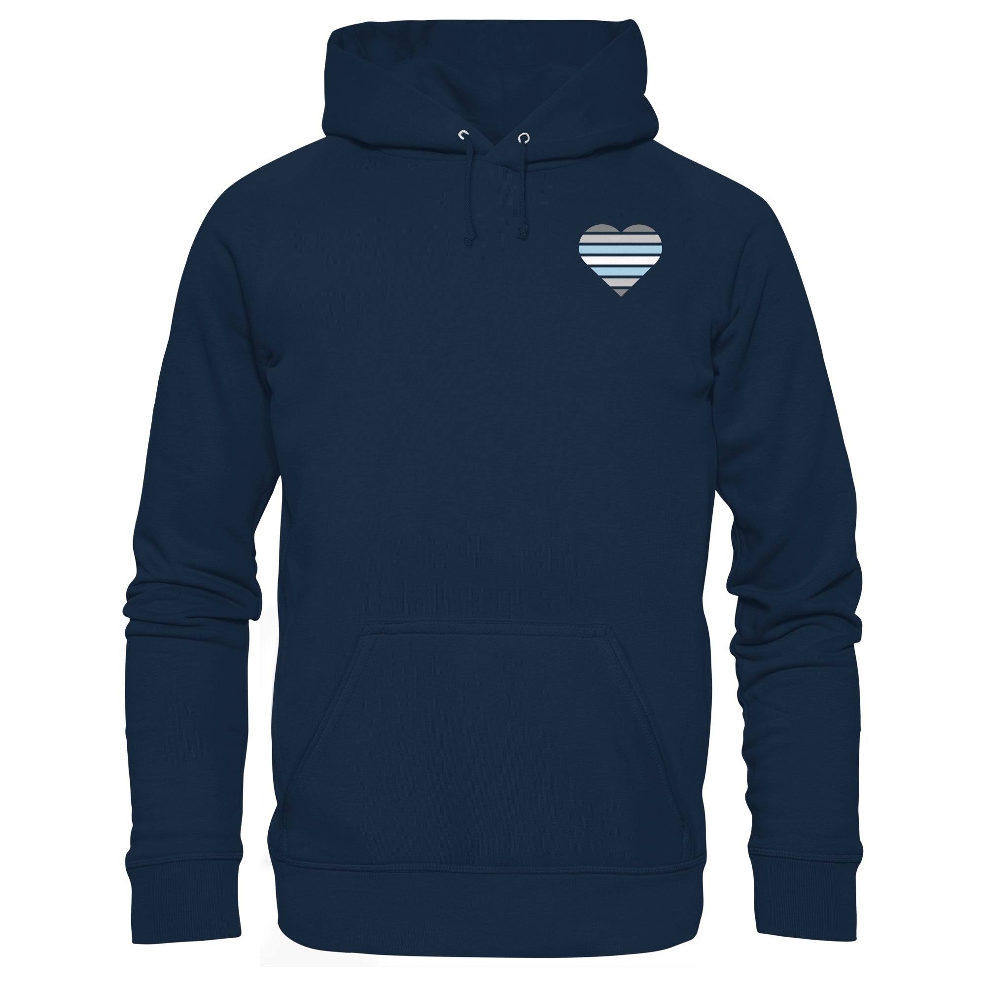 Organic Basic Hoodie - Demiboy Flag Herz Print
