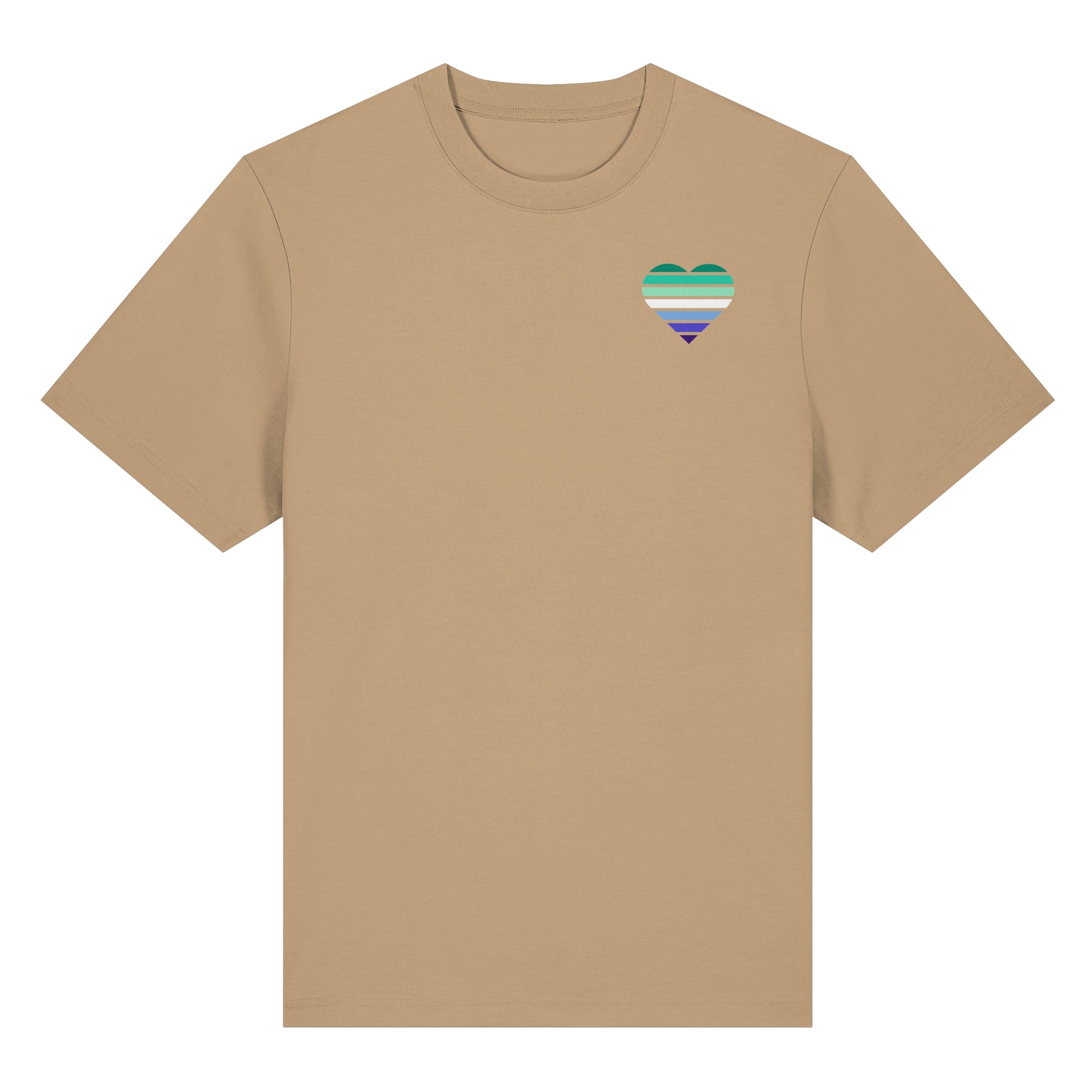 Organic Heavy Shirt - Gay Flag Herz Print
