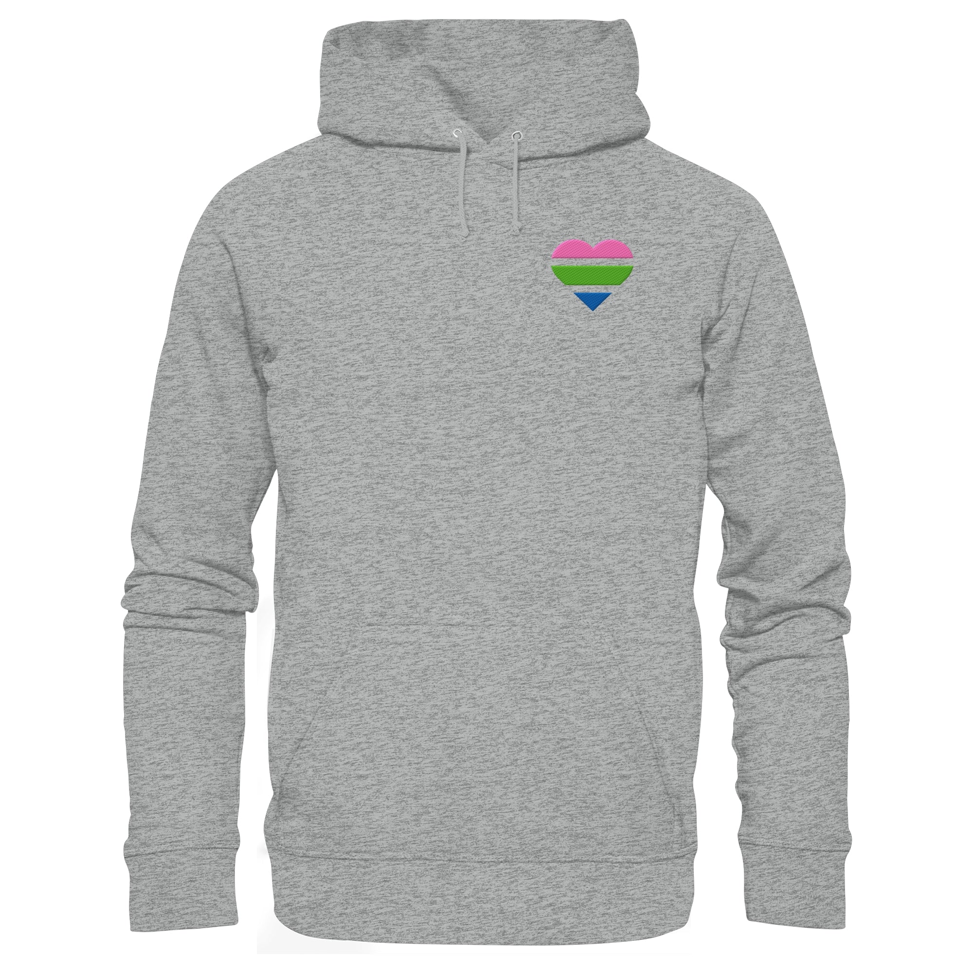Basic Hoodie - Polysexual Flag Herz Stick