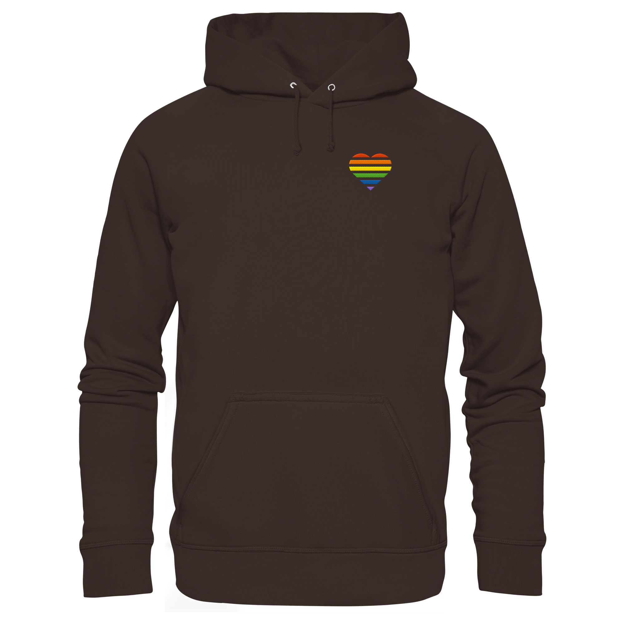 Basic Hoodie - Pride Flag Herz Stick