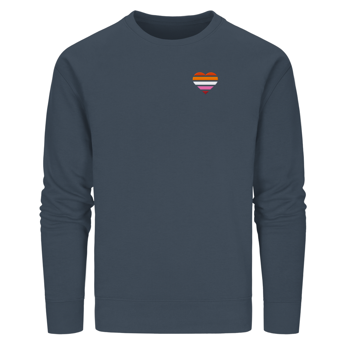 Organic Basic Sweatshirt mit Herz Stick - Lesbian