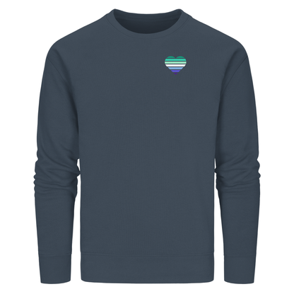 Organic Basic Sweatshirt mit Herz - Gay