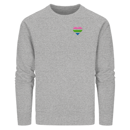 Organic Basic Sweatshirt mit Herz Stick - Polysexual
