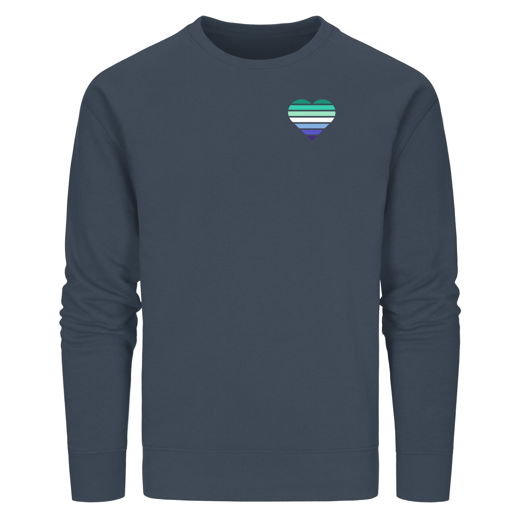 Organic Basic Sweatshirt - Gay Flag Herz Print