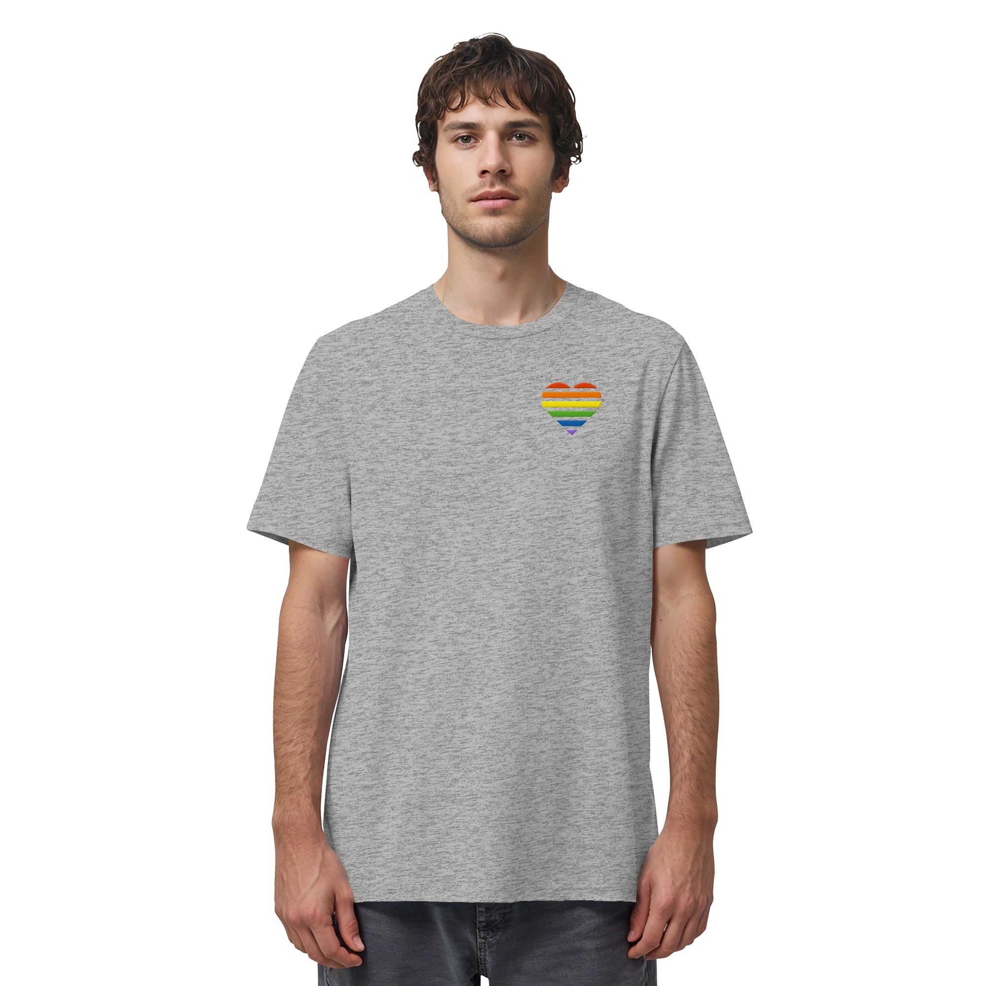 Organic Shirt - Pride Flag Herz Stick