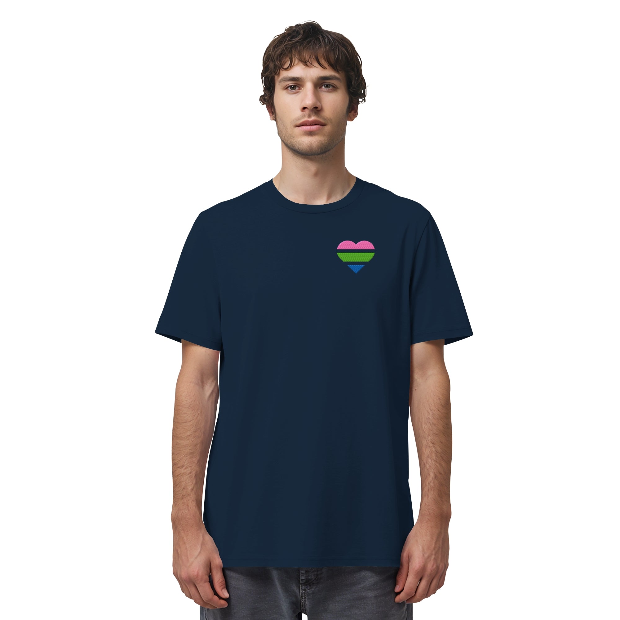 Organic Shirt - Polysexual Flag Herz Stick