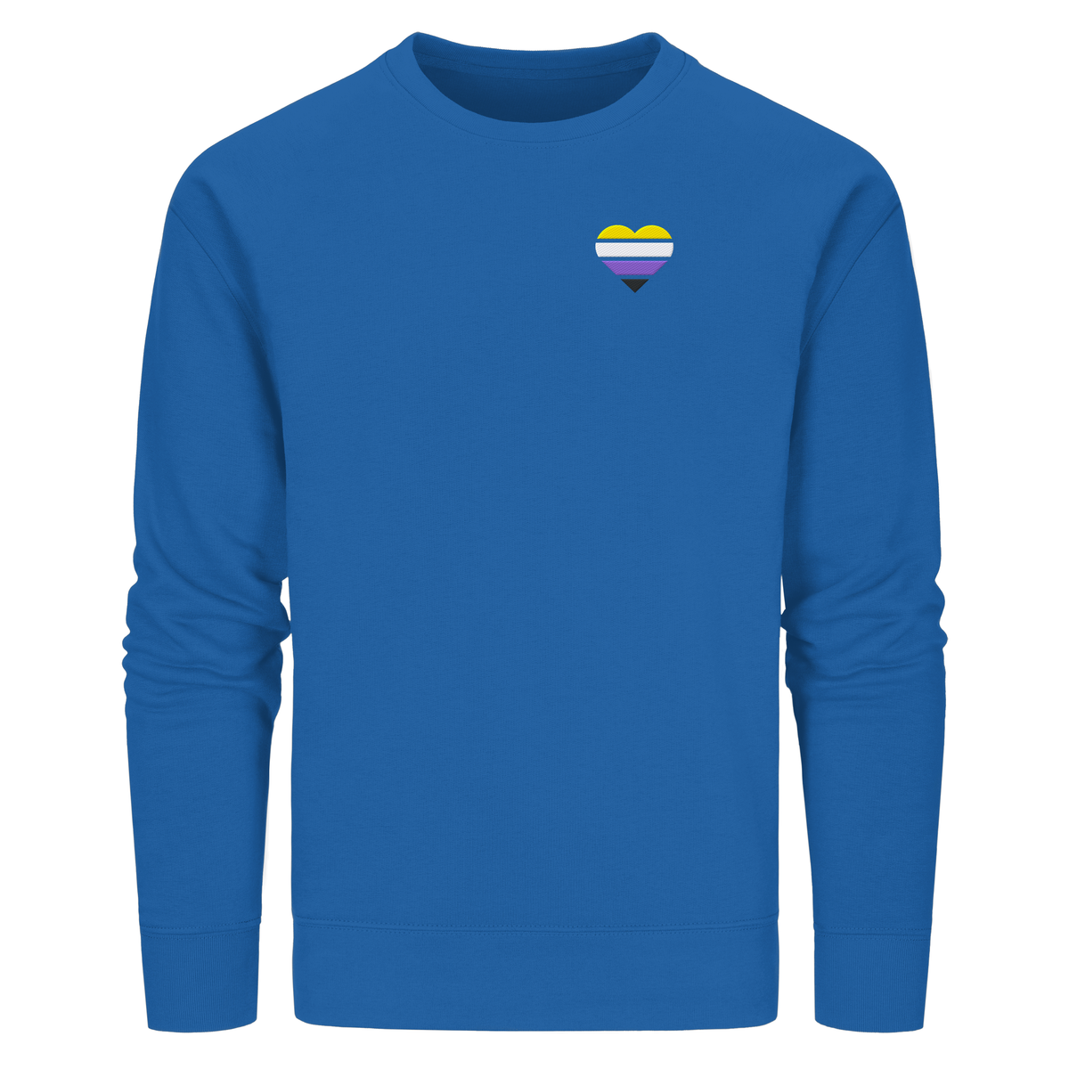 Organic Basic Sweatshirt mit Herz Stick - Nonbinary