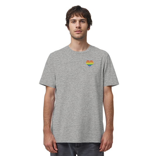 Organic Shirt - Pride Flag Herz Stick