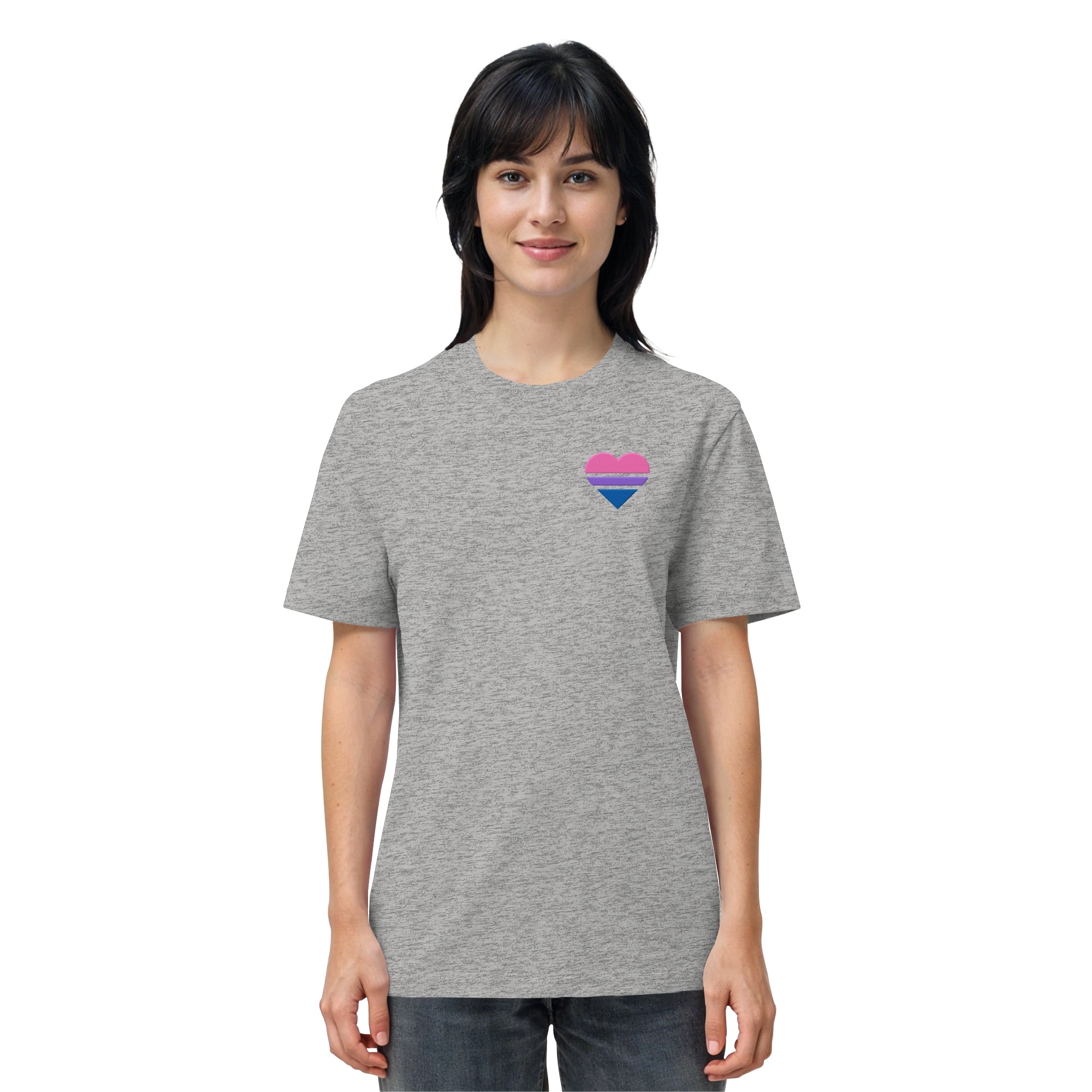 Organic Shirt - Bisexual Flag Herz Stick