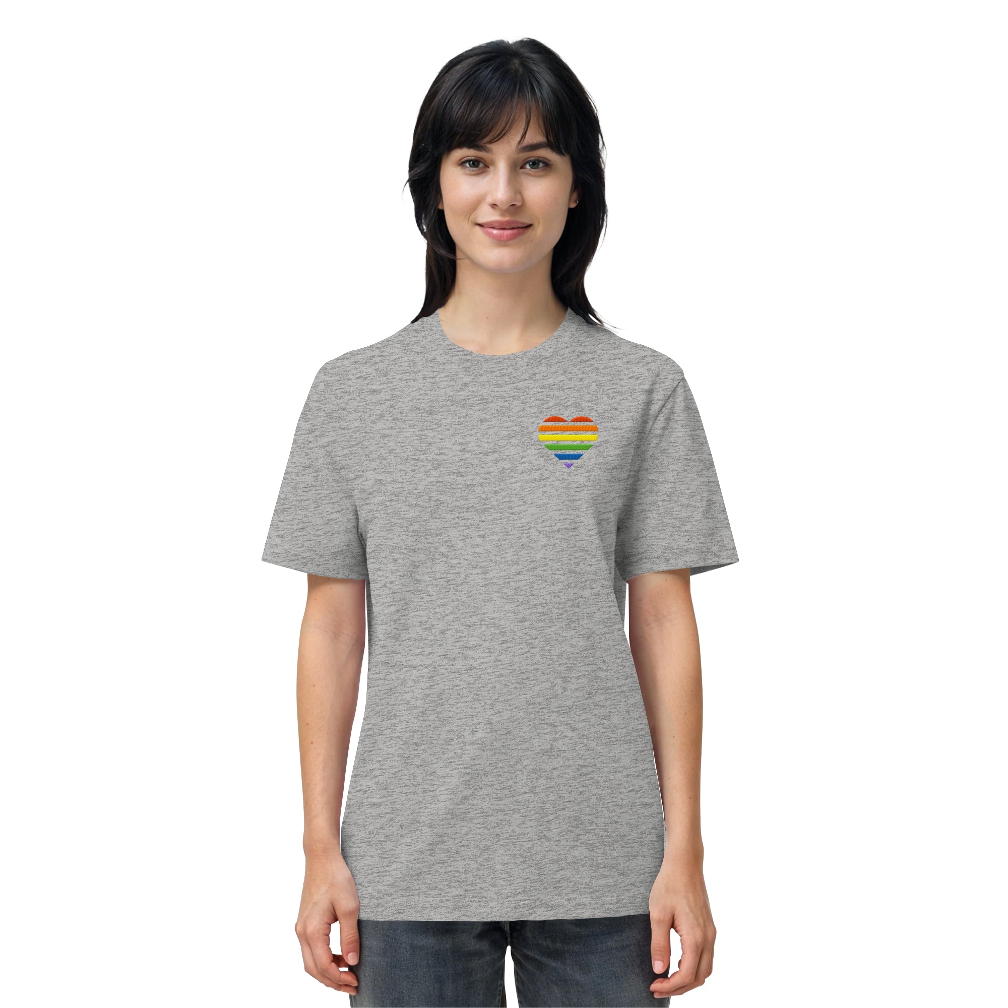 Organic Shirt - Pride Flag Herz Stick