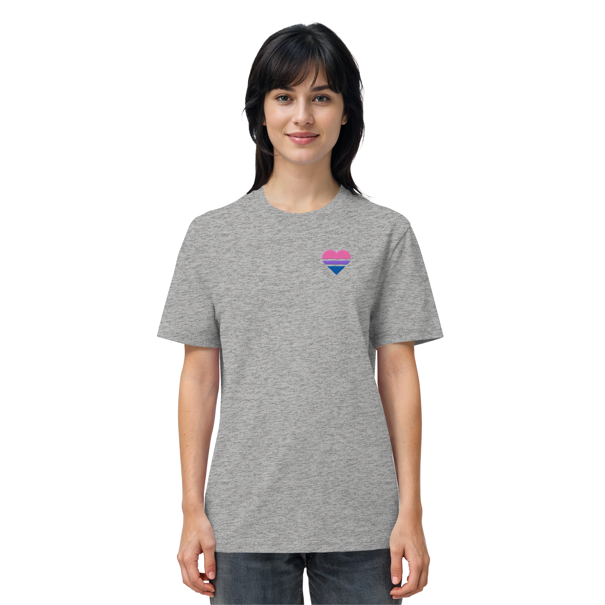 Organic Shirt - Bisexual Flag Herz Stick
