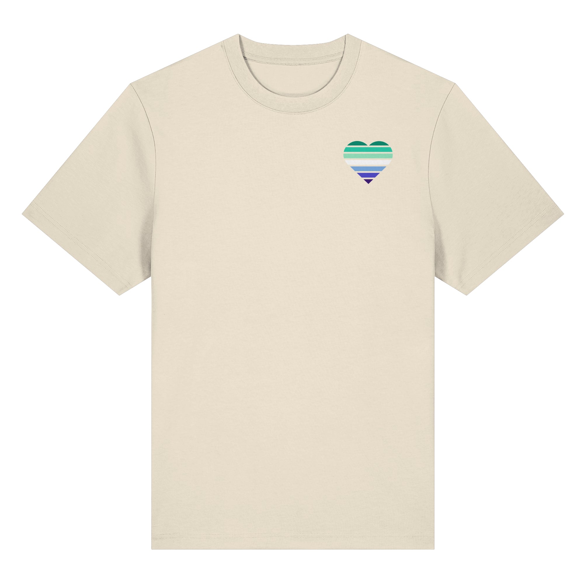Organic Heavy Shirt - Gay Flag Herz Print