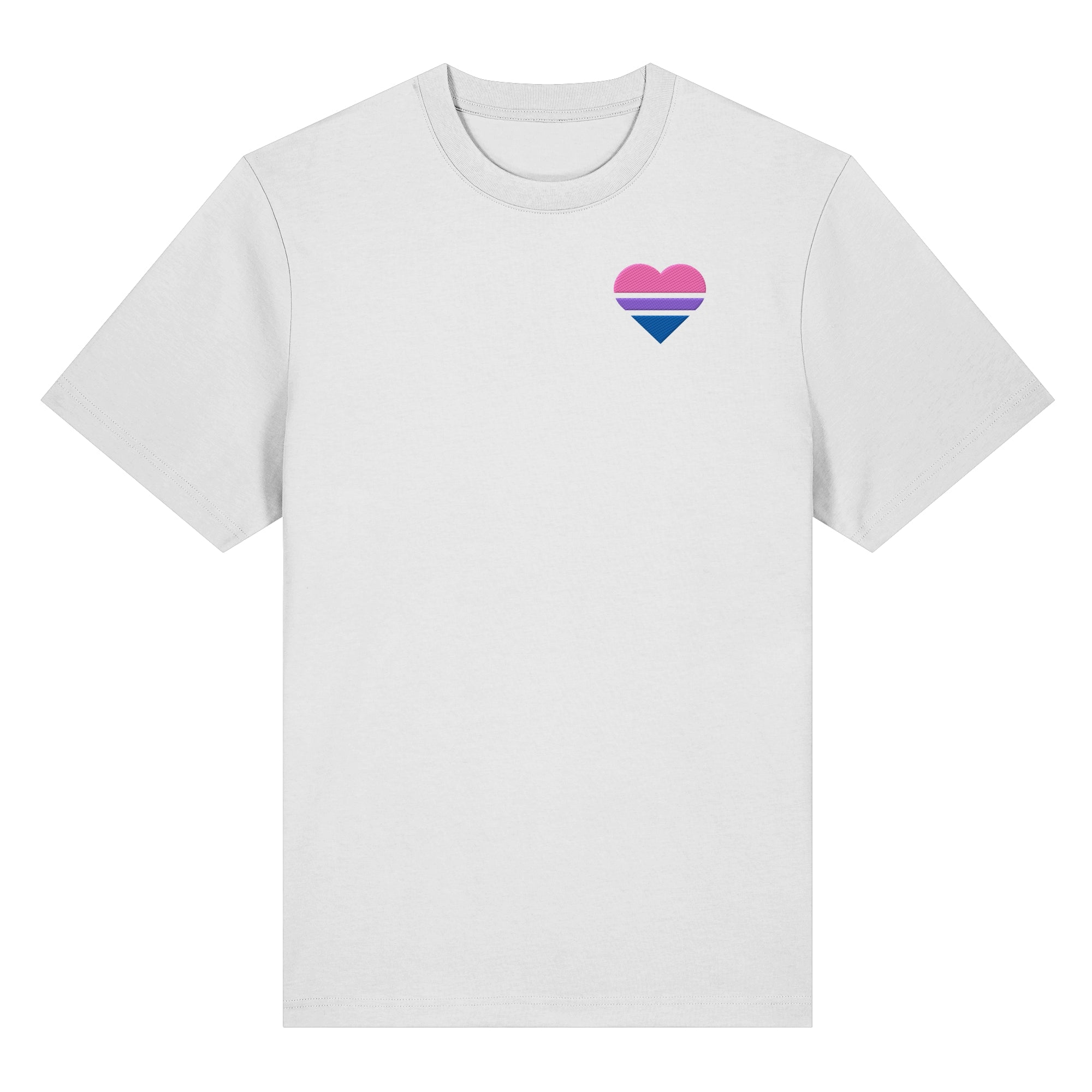 Organic Heavy Shirt - Bisexual Flag Herz Stick